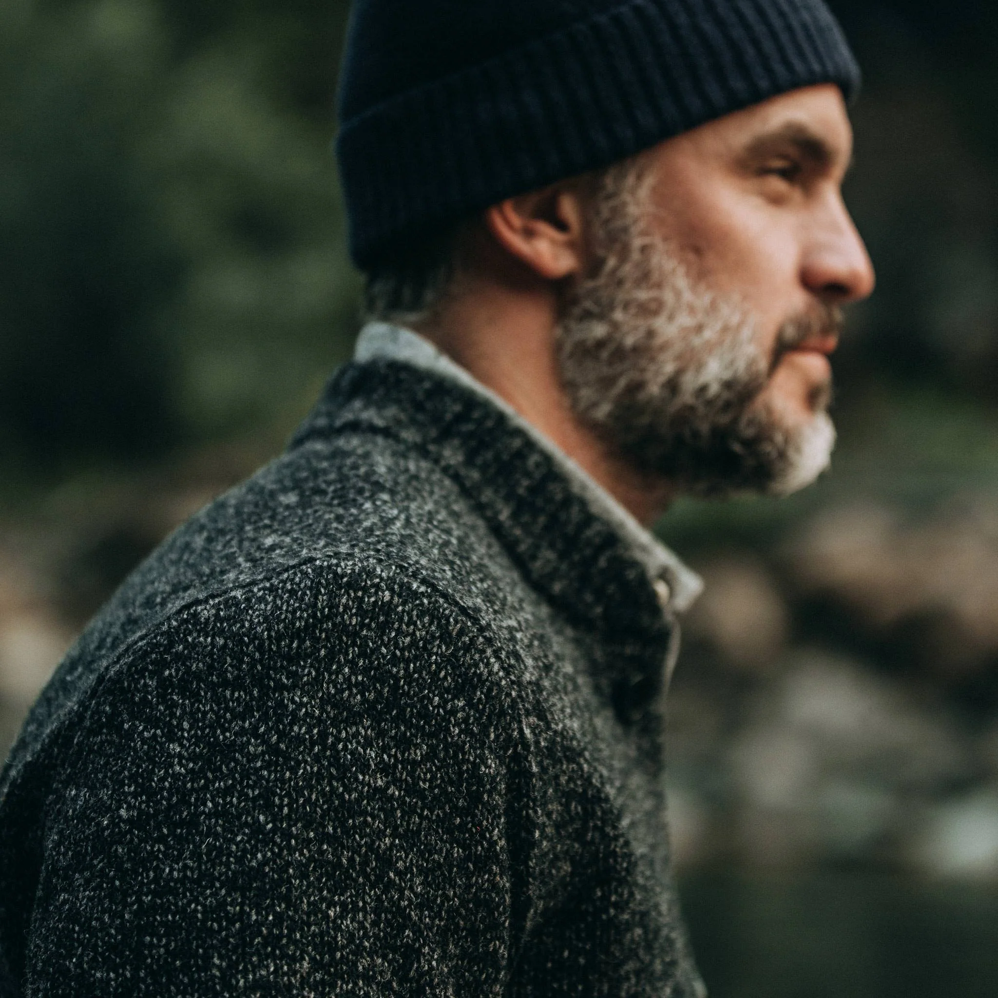 The Bomber Sweater in Black Sesame - Image 5