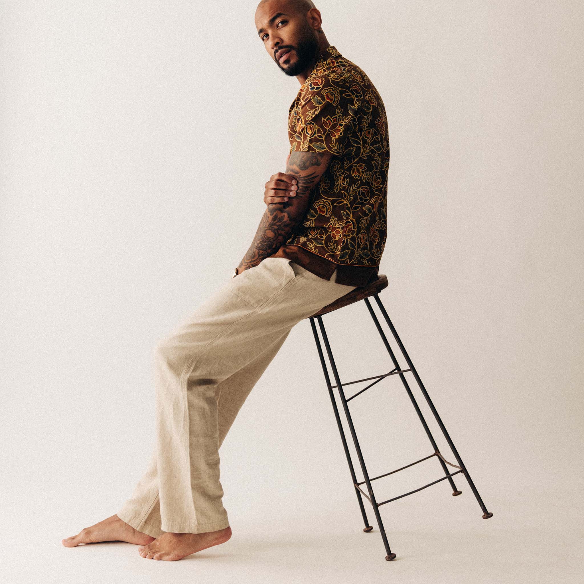 The Breakwater Pant in Natural Herringbone - Image 5
