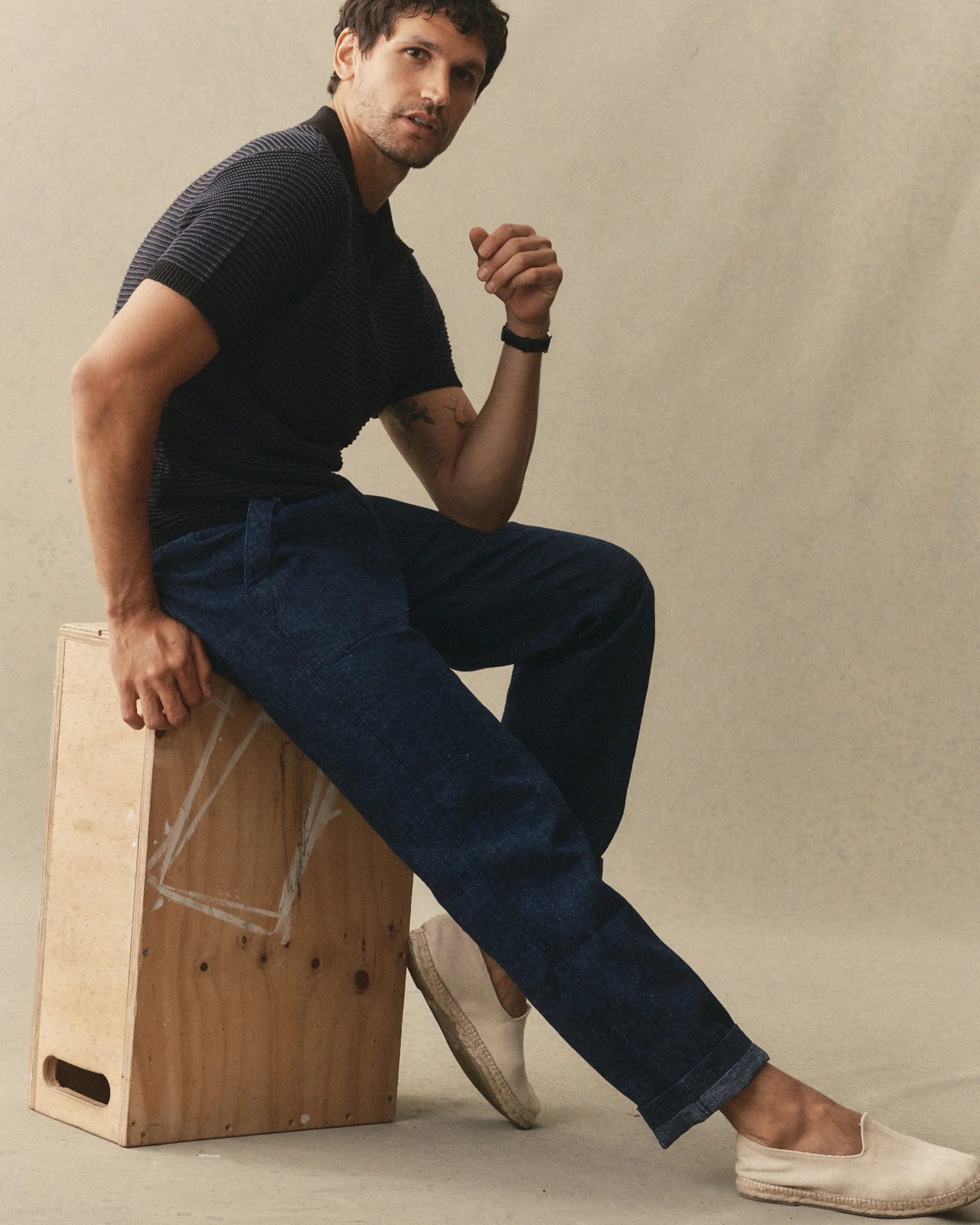 The Breakwater Pant in Rinsed Indigo Hemp Denim - Image 3