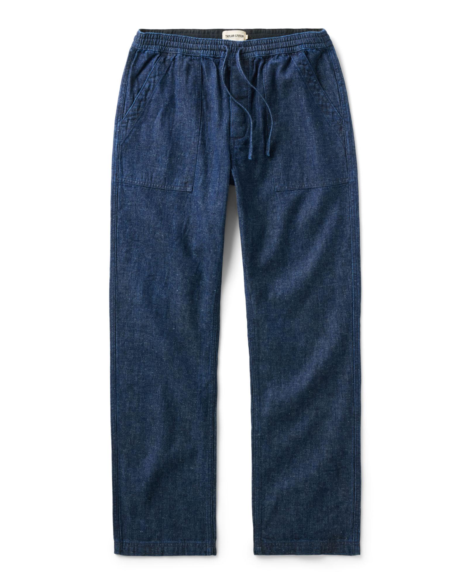 The Breakwater Pant in Rinsed Indigo Hemp Denim - Image 5