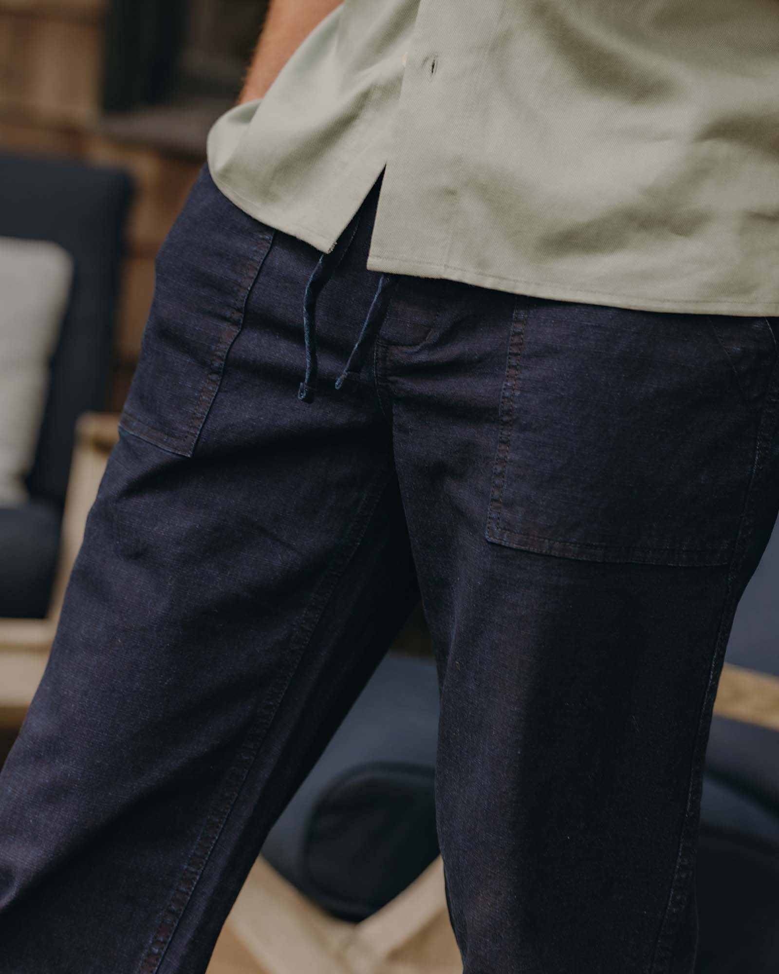 The Breakwater Pant in Rinsed Indigo Ripstop - Image 3