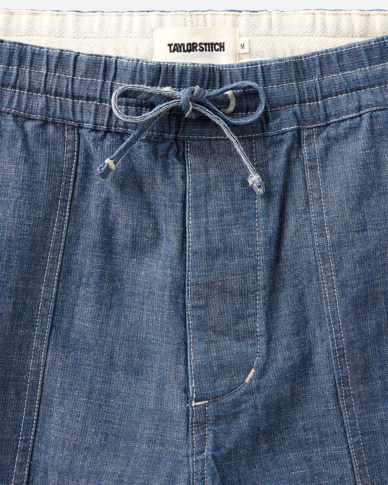 The Breakwater Short in Washed Indigo Chambray - Image 4