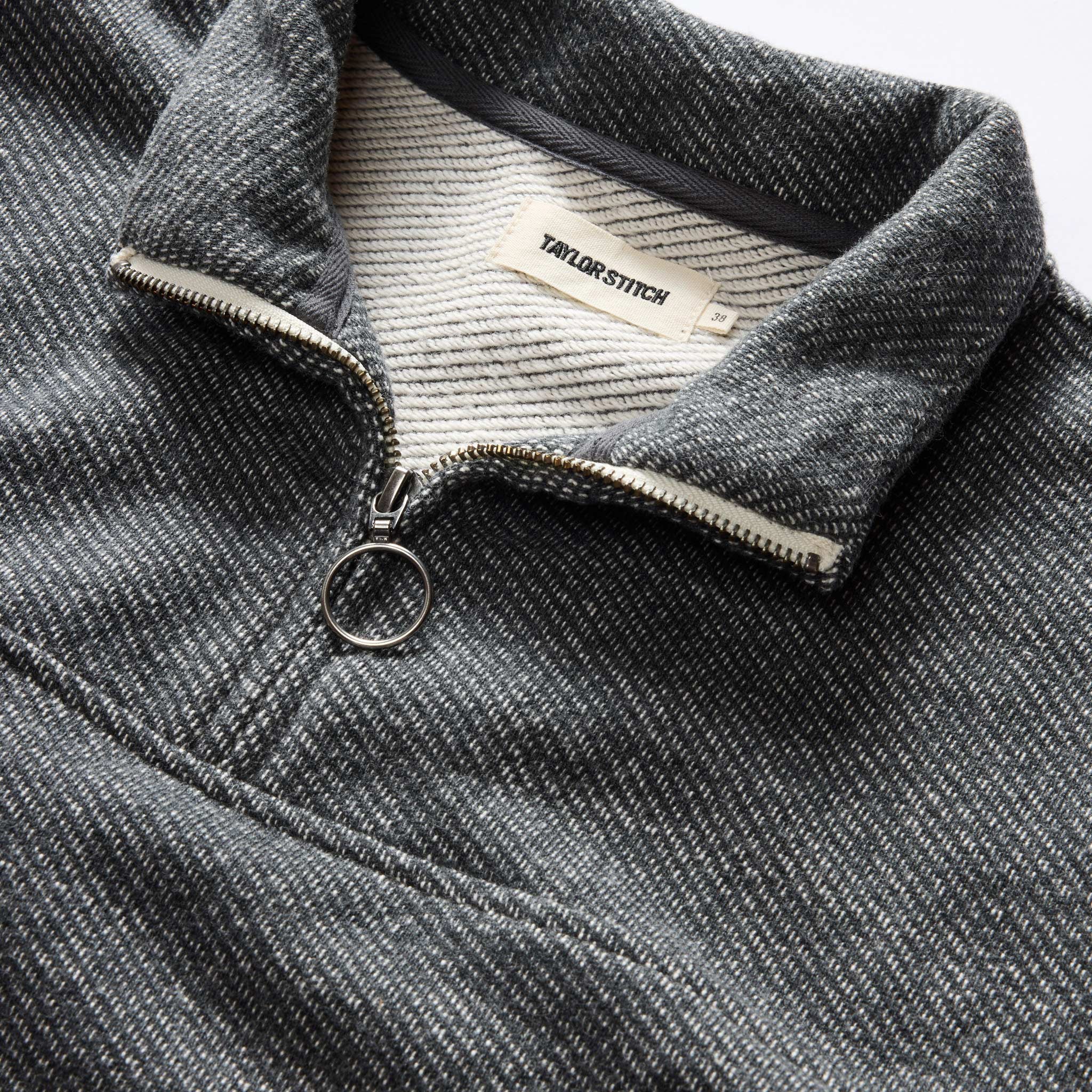 The Briggs Pullover in Coal French Terry Twill Knit - Image 5