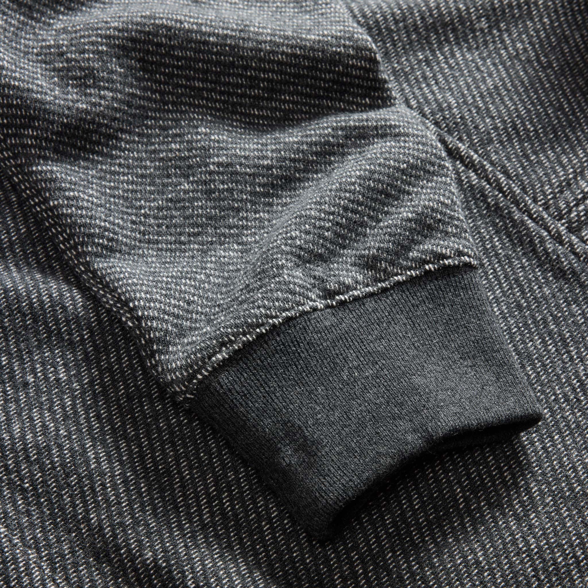 The Briggs Pullover in Coal French Terry Twill Knit - Image 7