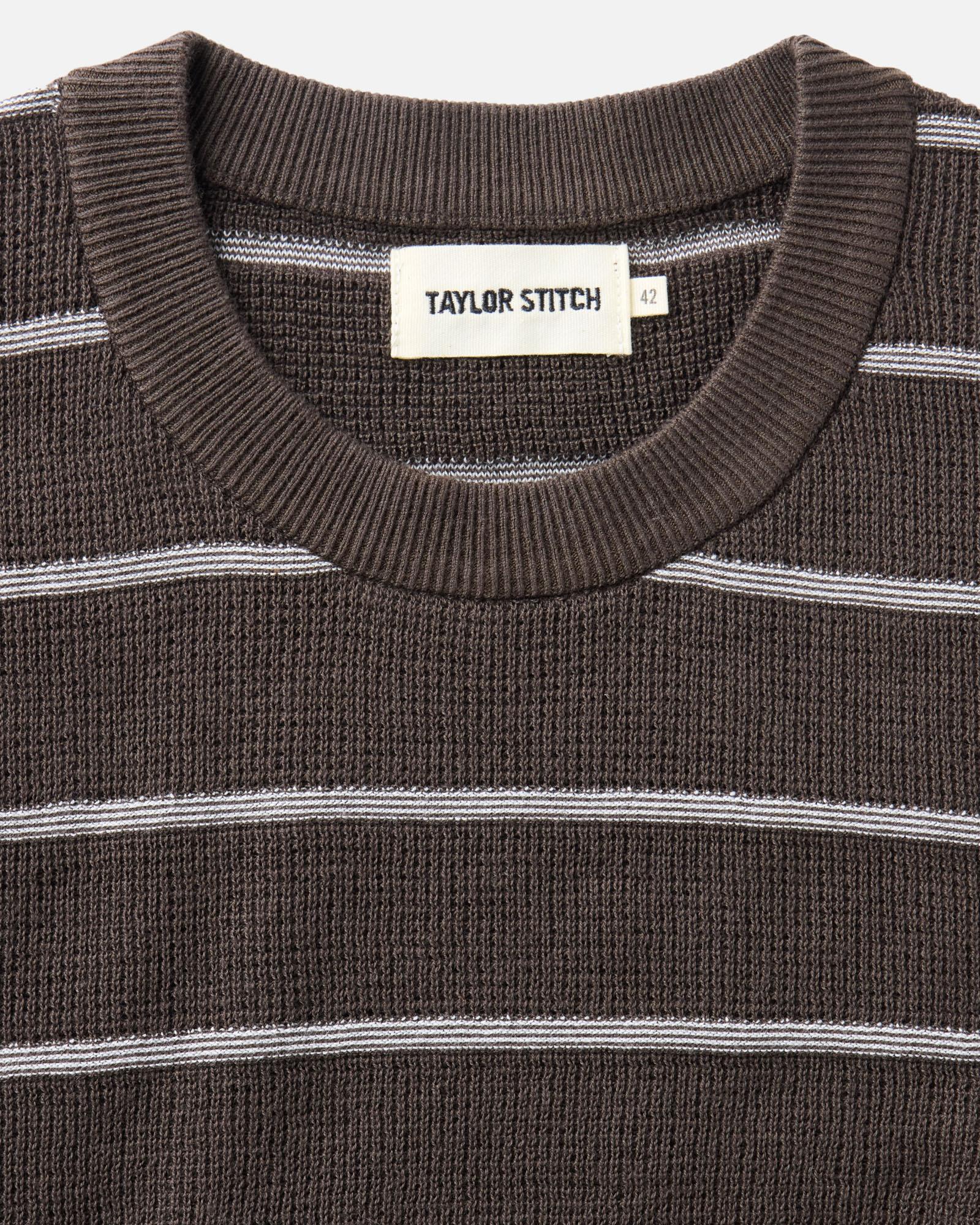 The Brody Sweater Tee in Espresso Stripe - Image 4