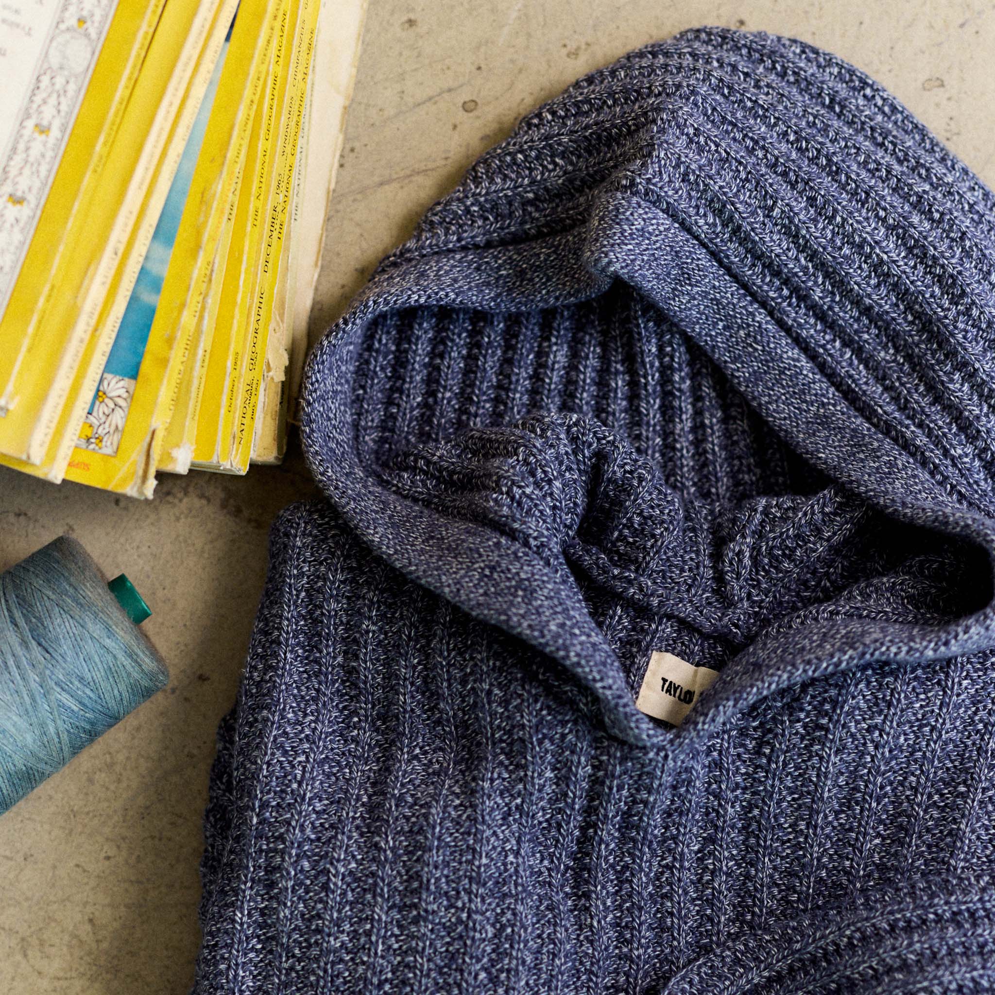 The Bryan Pullover Sweater in Blue Melange - Image 5