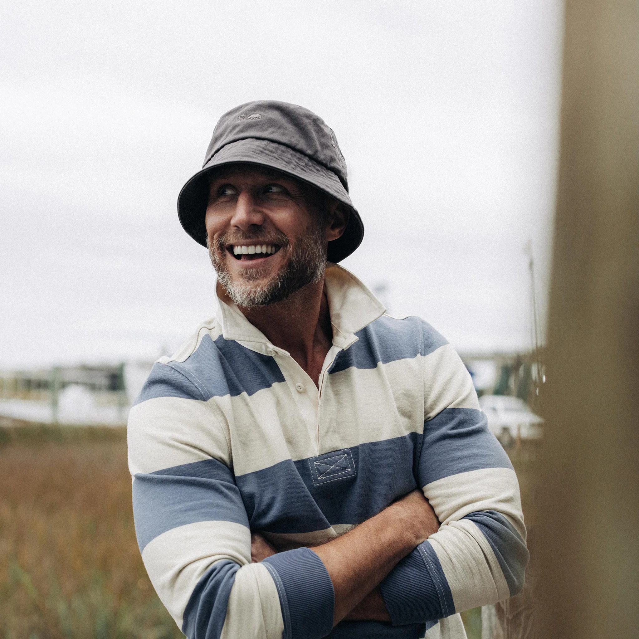 The Bucket Hat in Washed Taupe Twill - Image 3