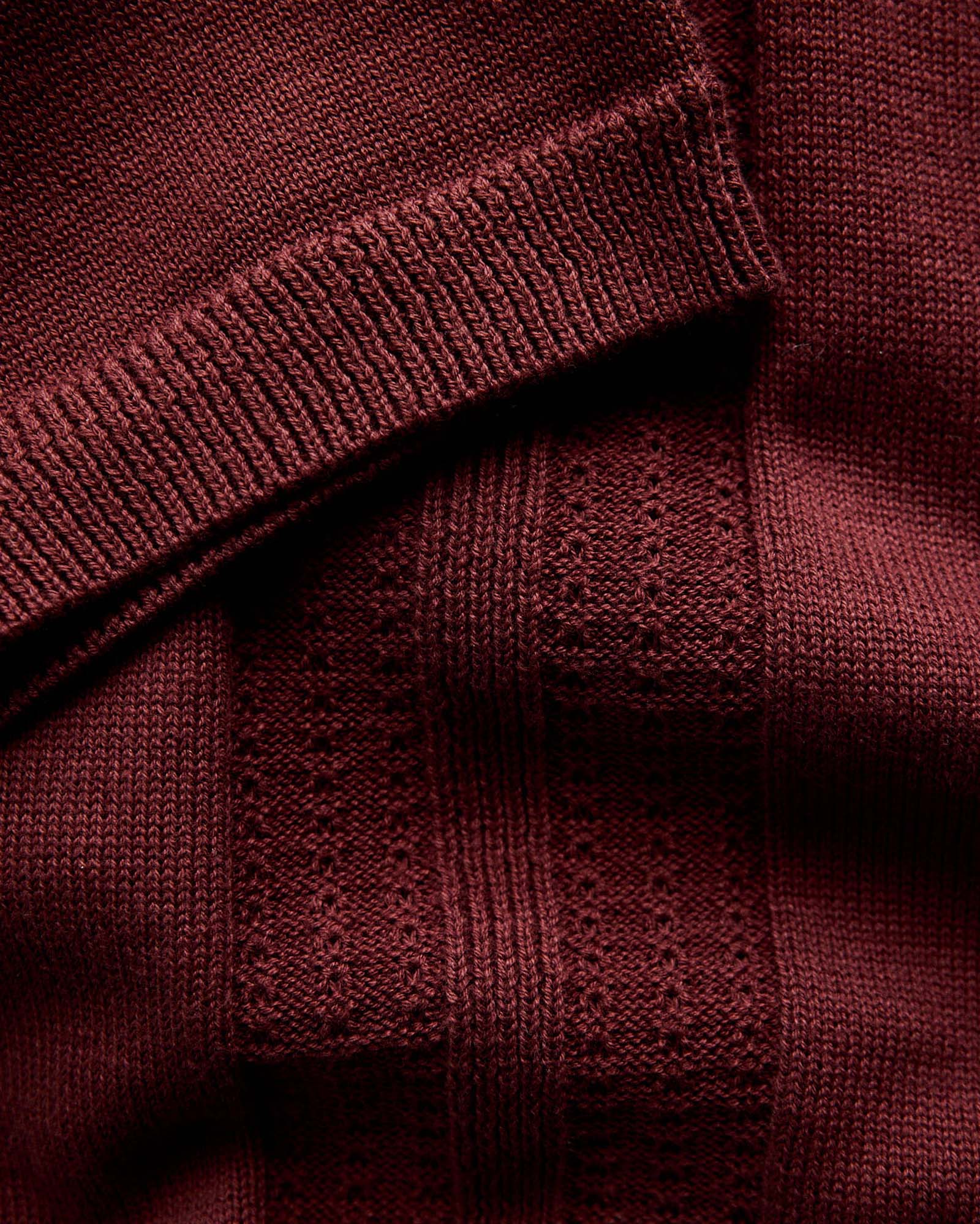 The Button Down Polo in Dried Cherry Stripe - Image 5