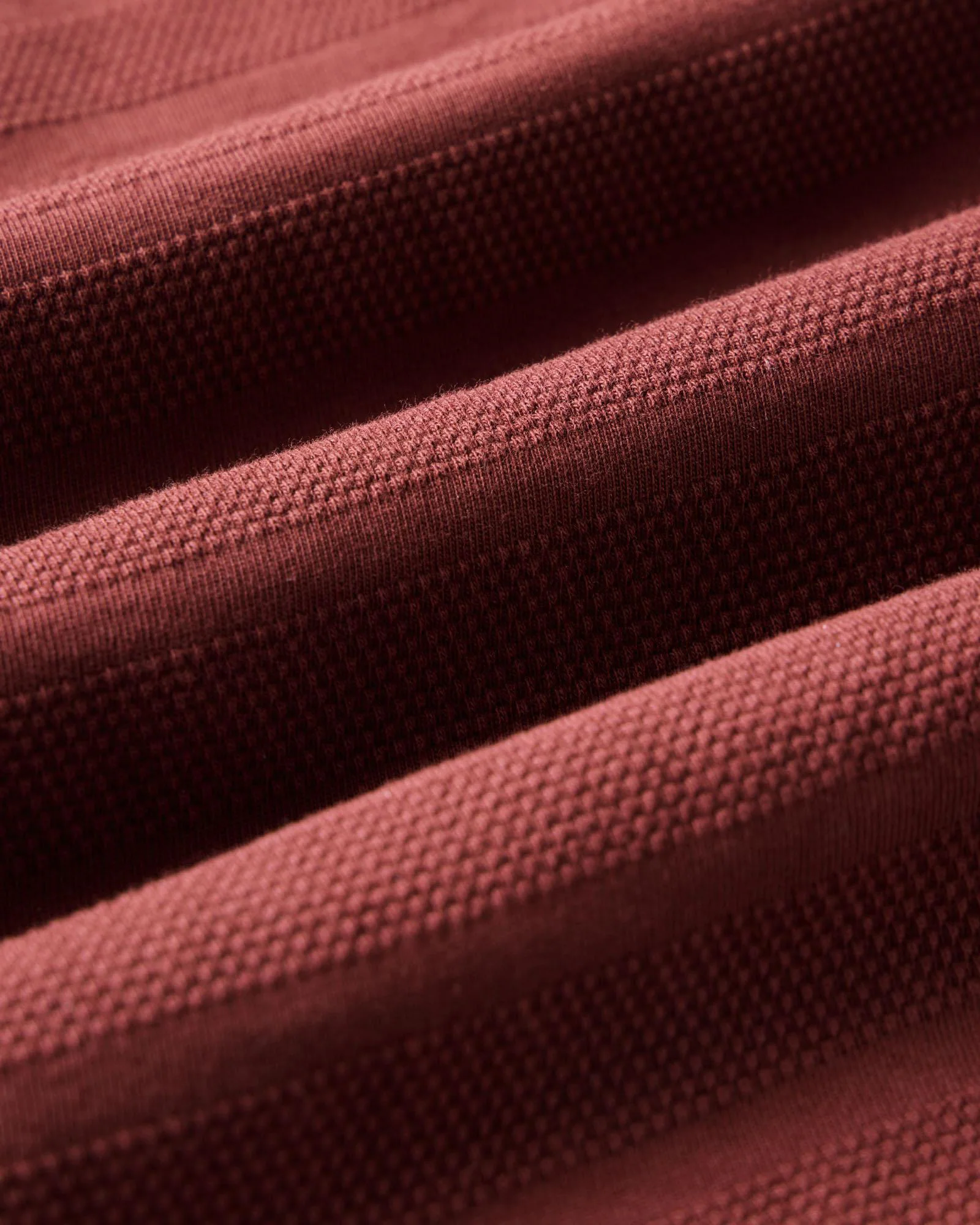 The Bywater Polo in Burgundy Knit Stripe - Image 6