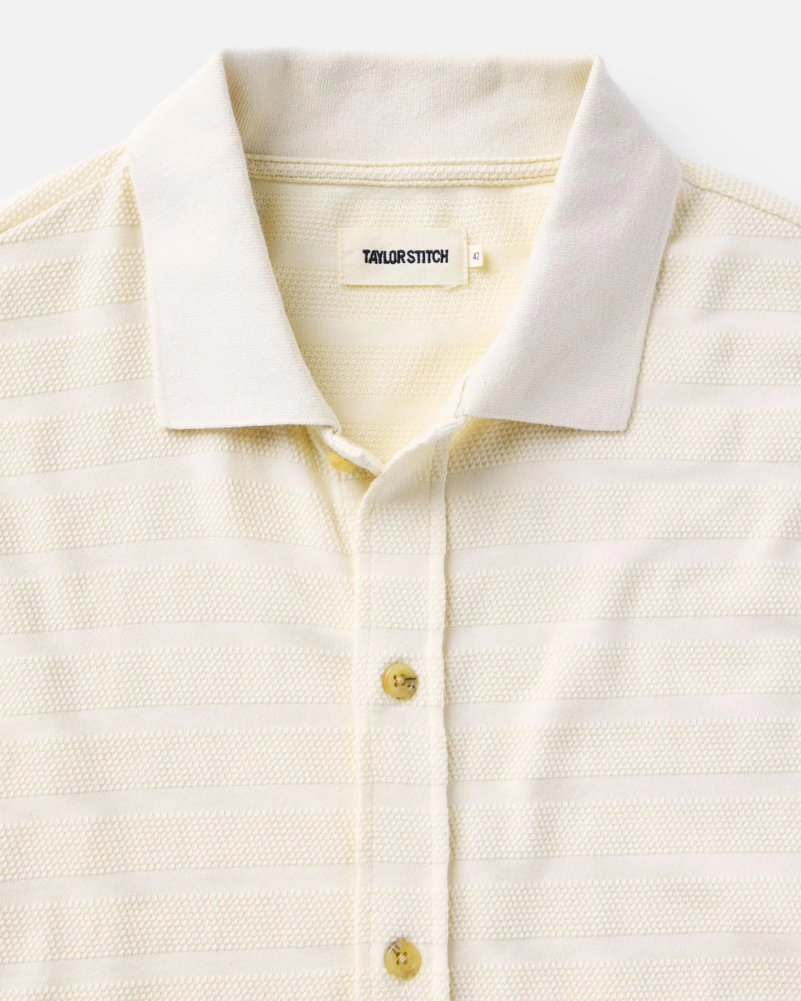 The Bywater Polo in Natural Knit Stripe - Image 4