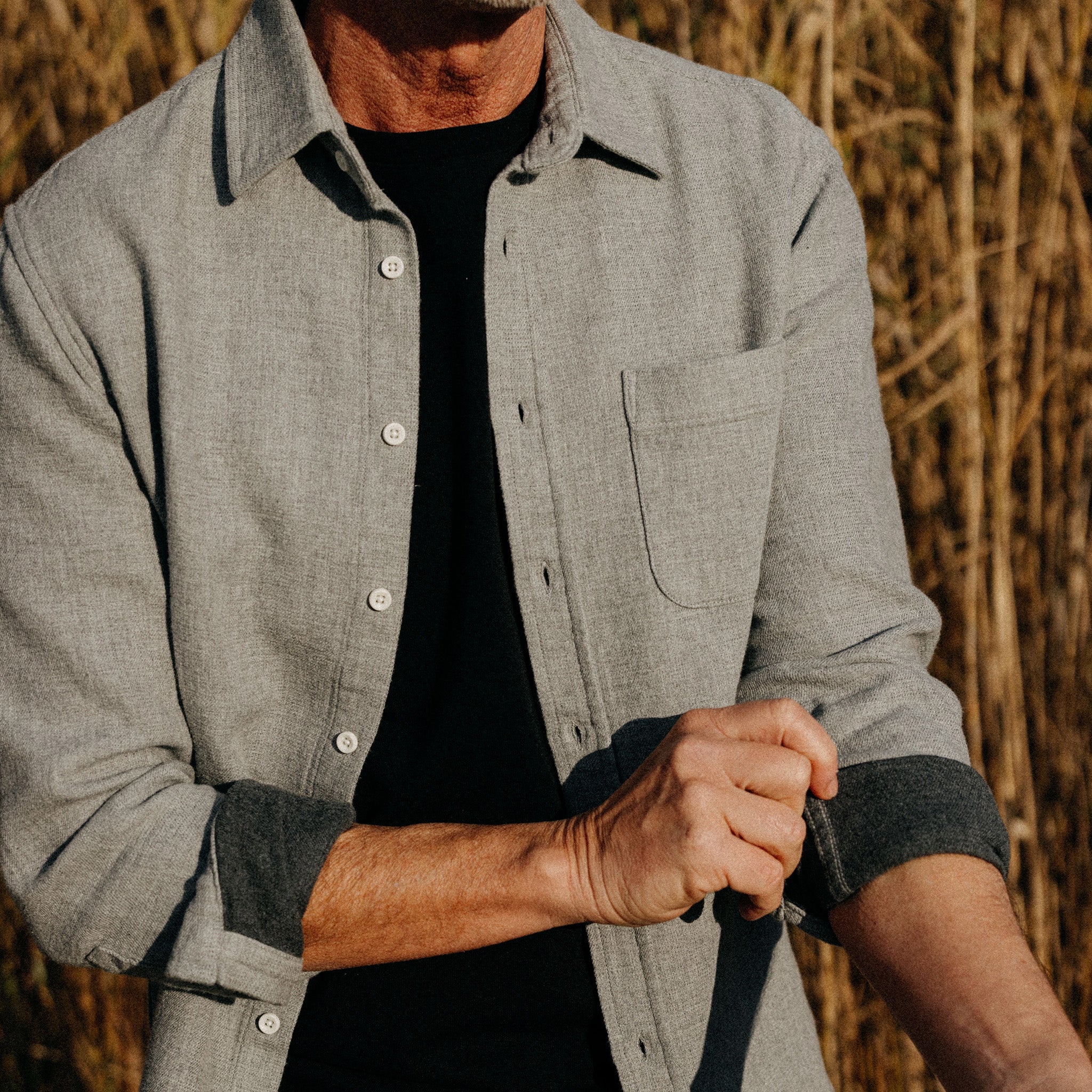 The California in Ash Heather Double Cloth - Image 3