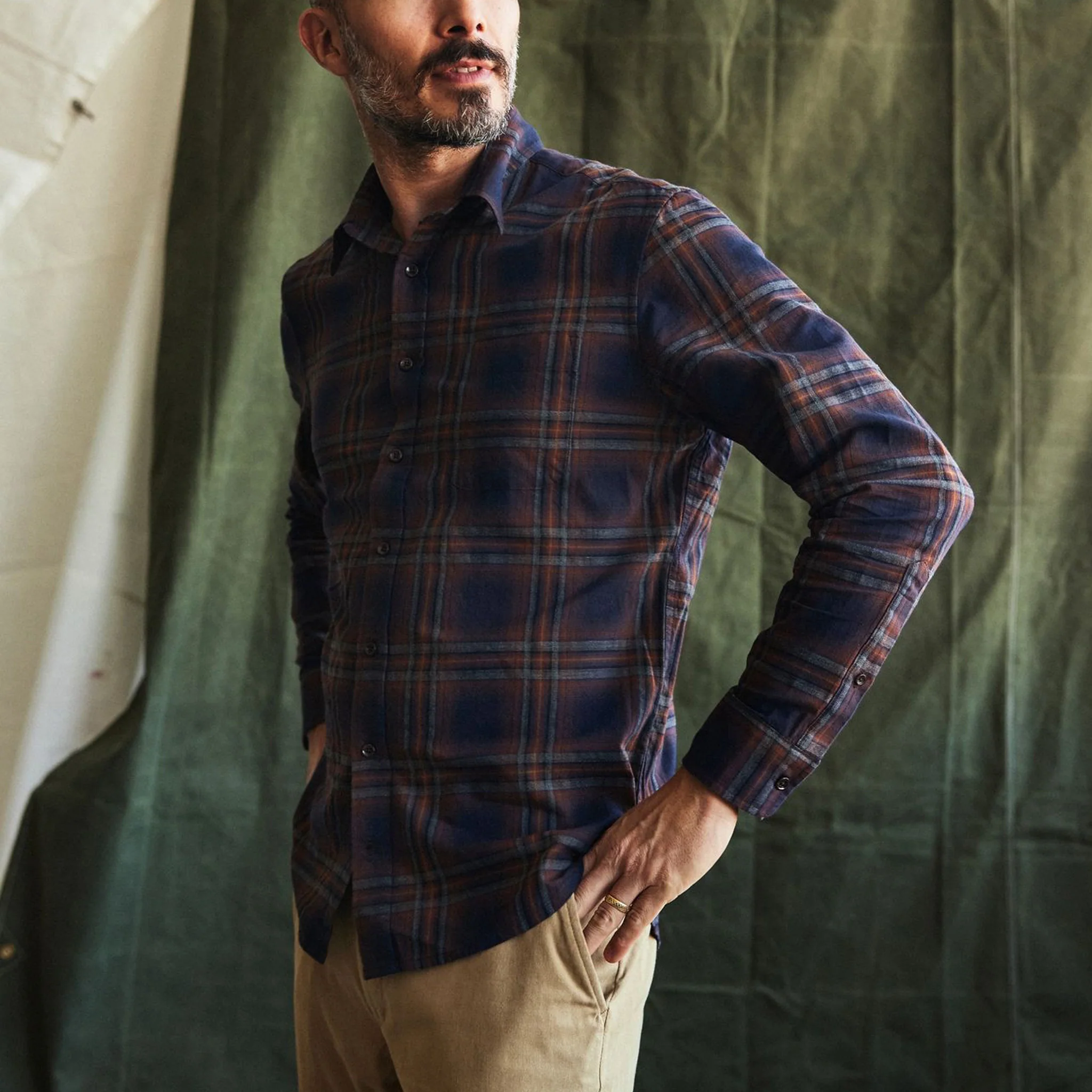 The California in Twilight Plaid Brushed Cotton Twill - Image 2