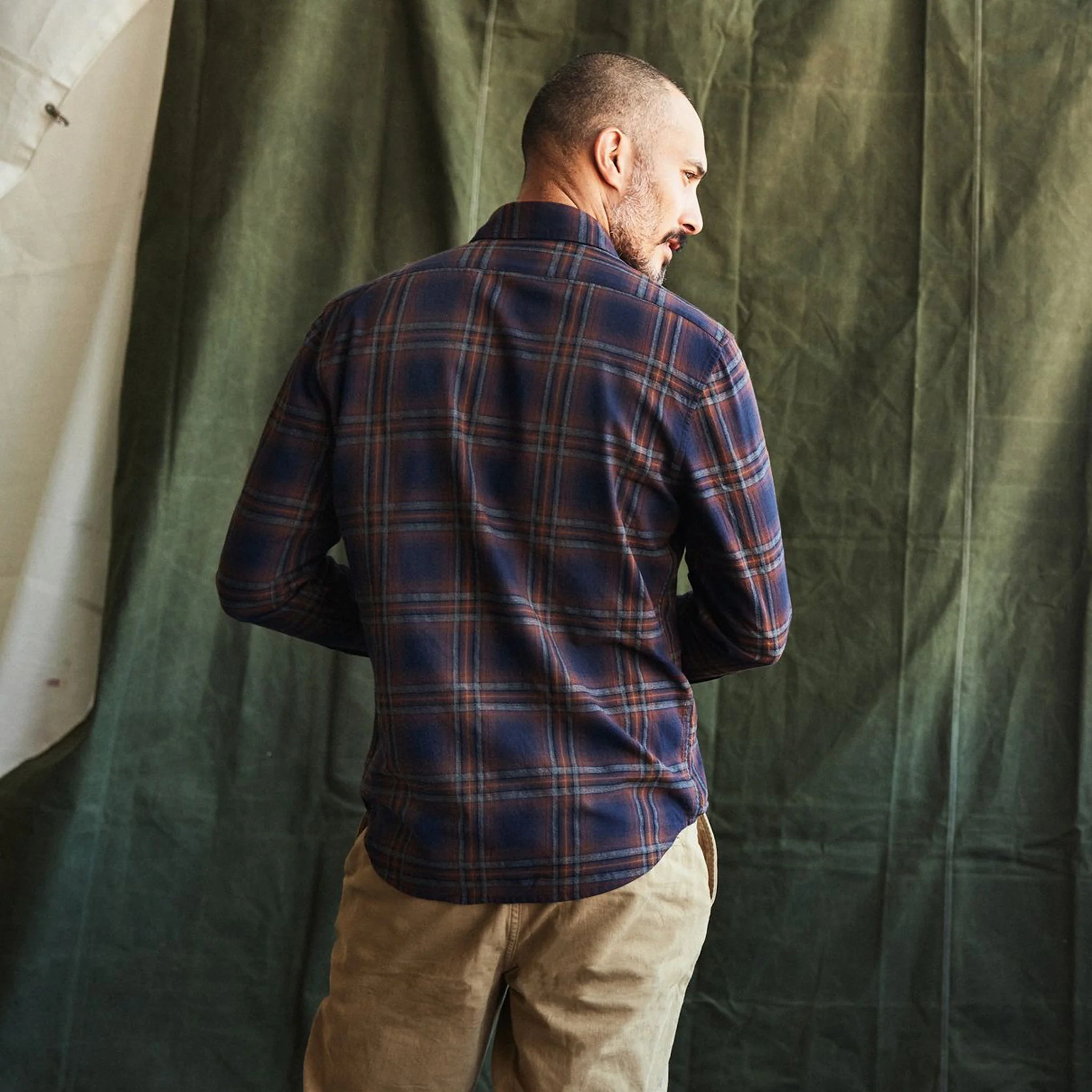 The California in Twilight Plaid Brushed Cotton Twill - Image 4