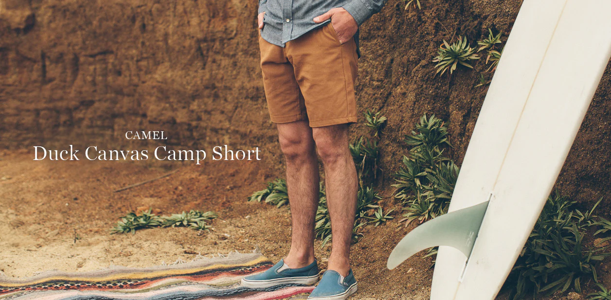 Camel Duck Canvas Camp Shorts - Image 10