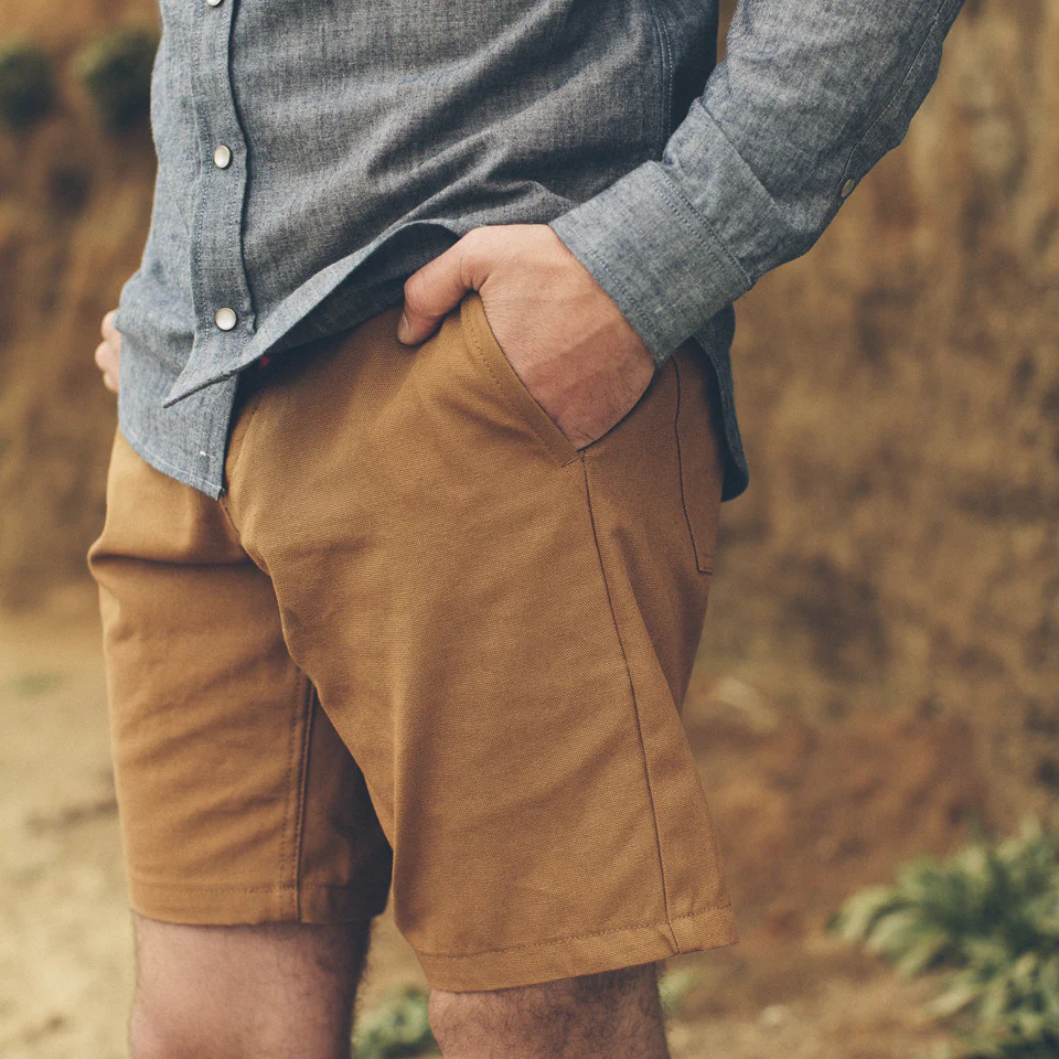 Camel Duck Canvas Camp Shorts - Image 2