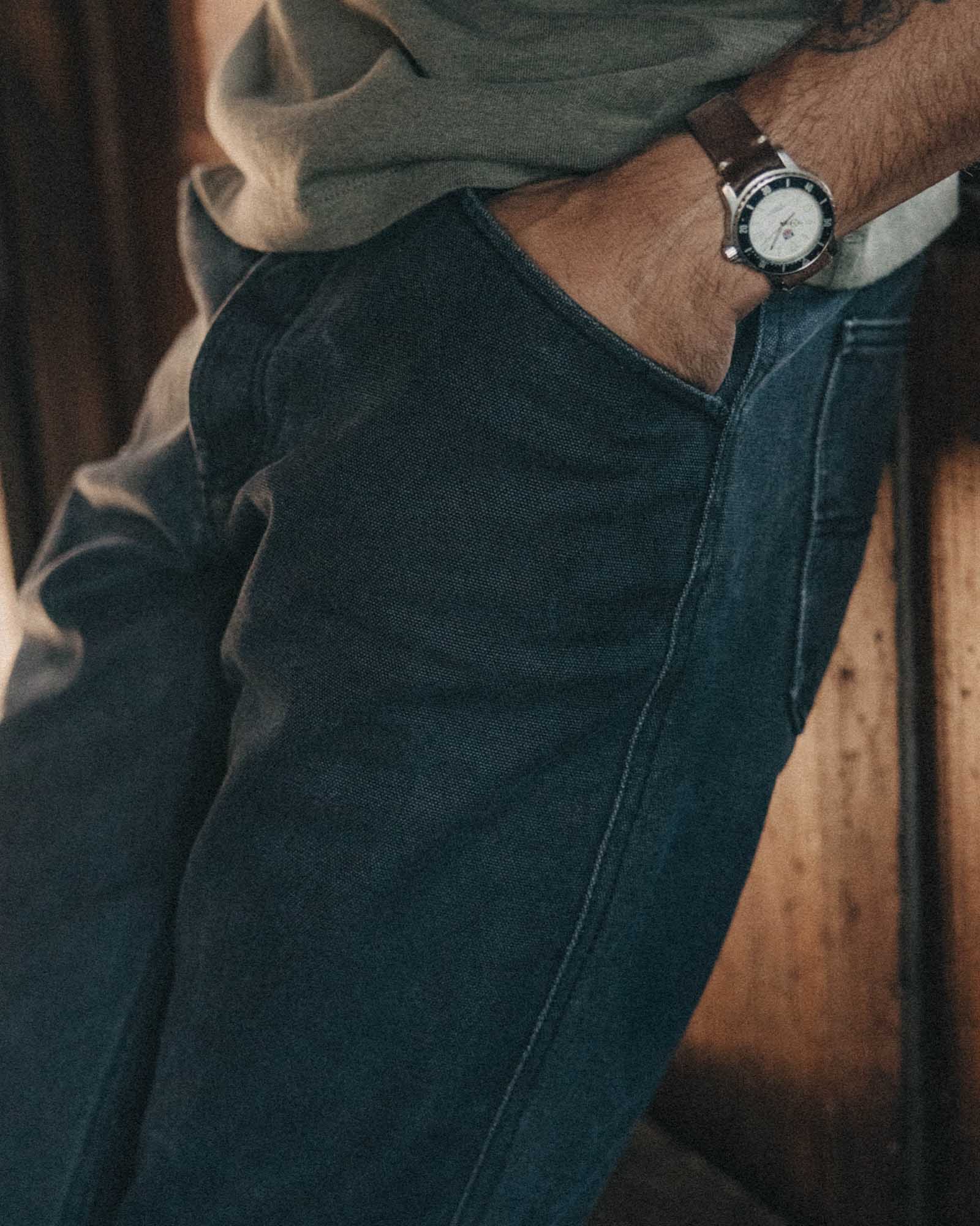 The Camp Pant in Coal Chipped Canvas - Image 3