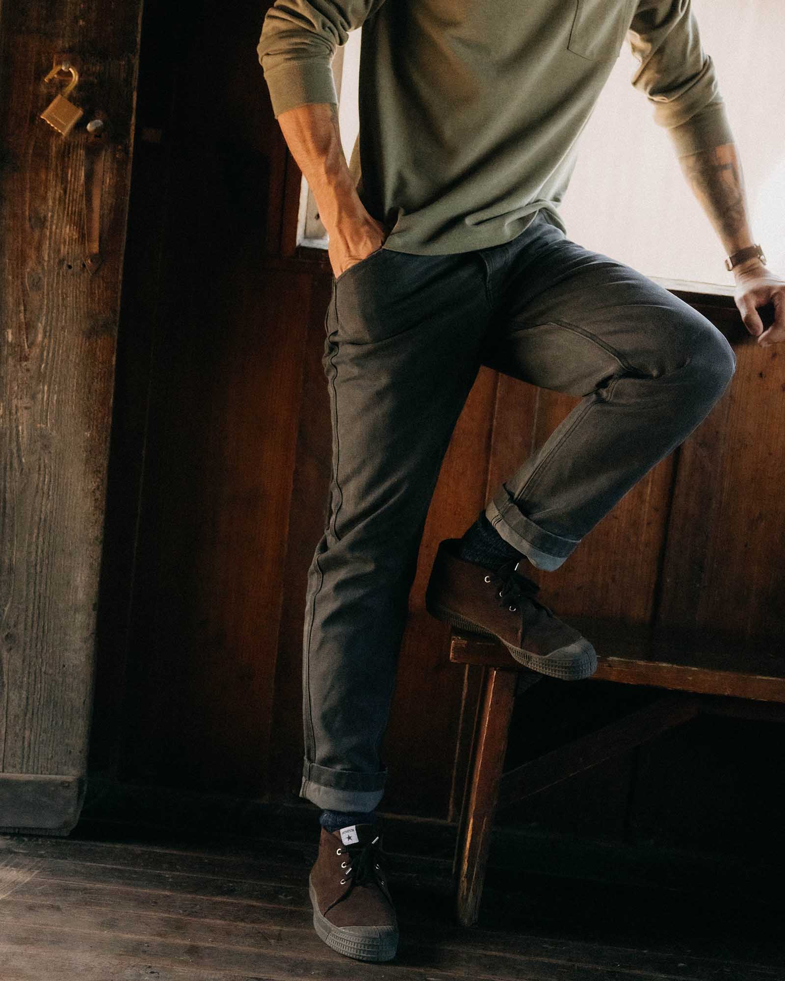 The Camp Pant in Coal Chipped Canvas - Image 4