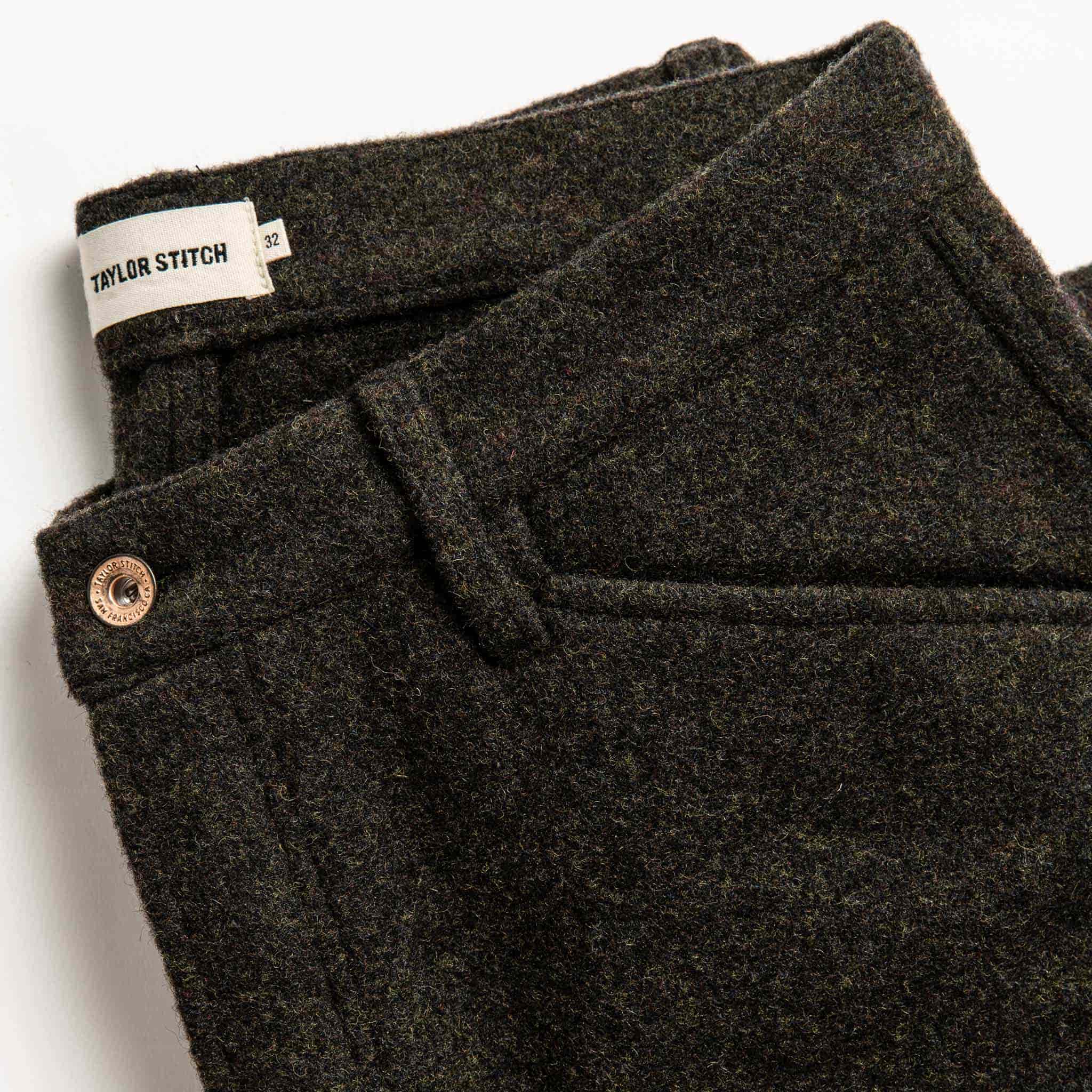 The Camp Pant in Dark Moss Wool - Image 7