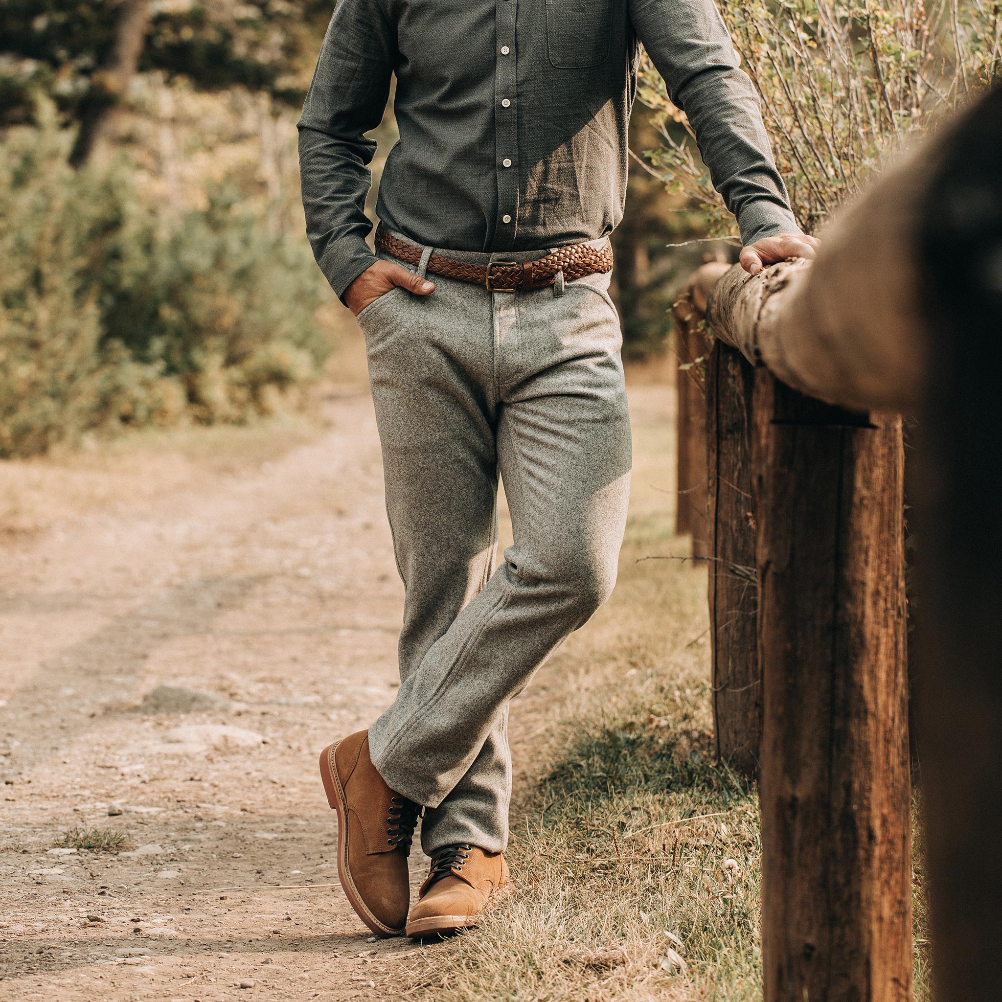 The Camp Pant in Heather Grey Wool - Image 4
