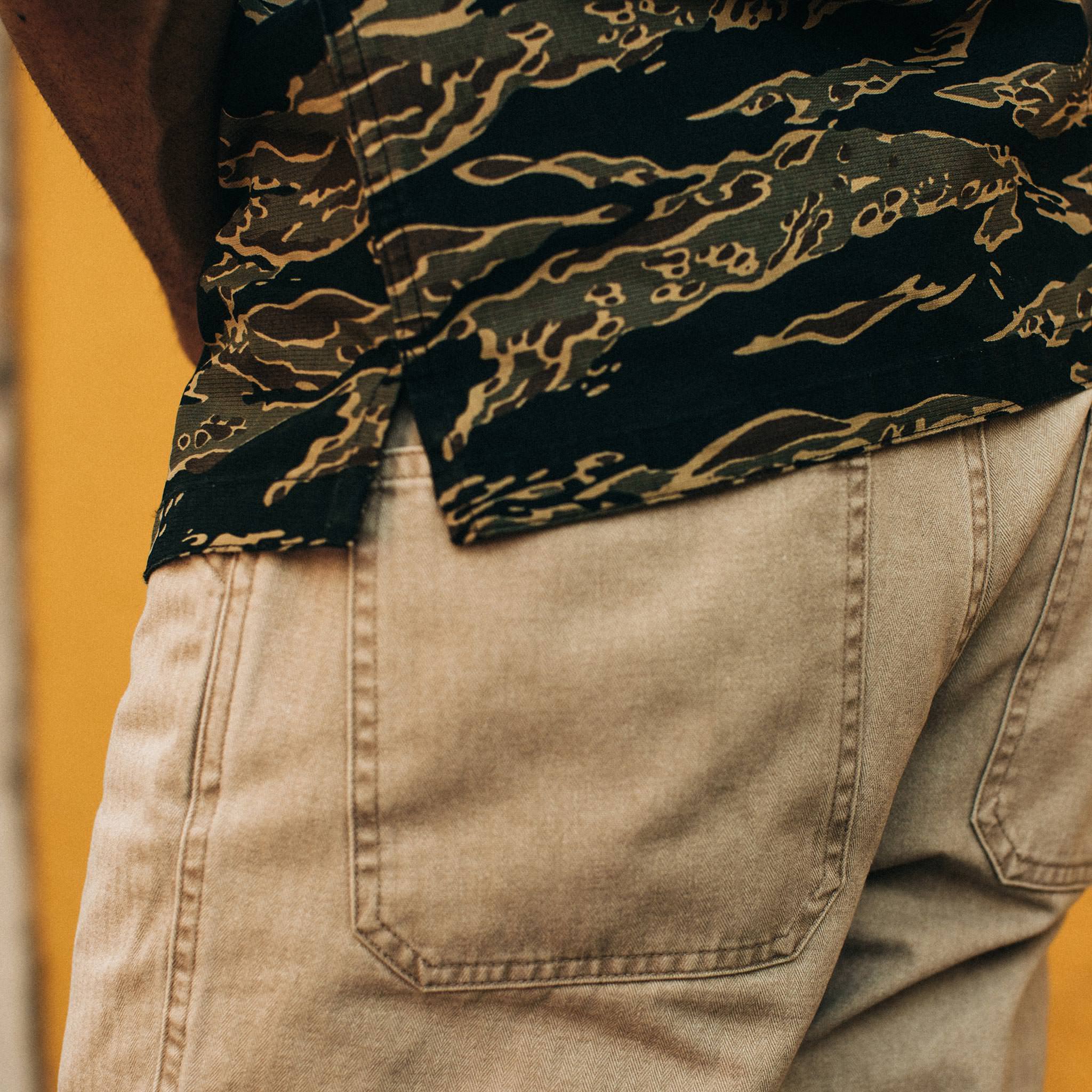 The Camp Pant in Khaki Herringbone - Image 4