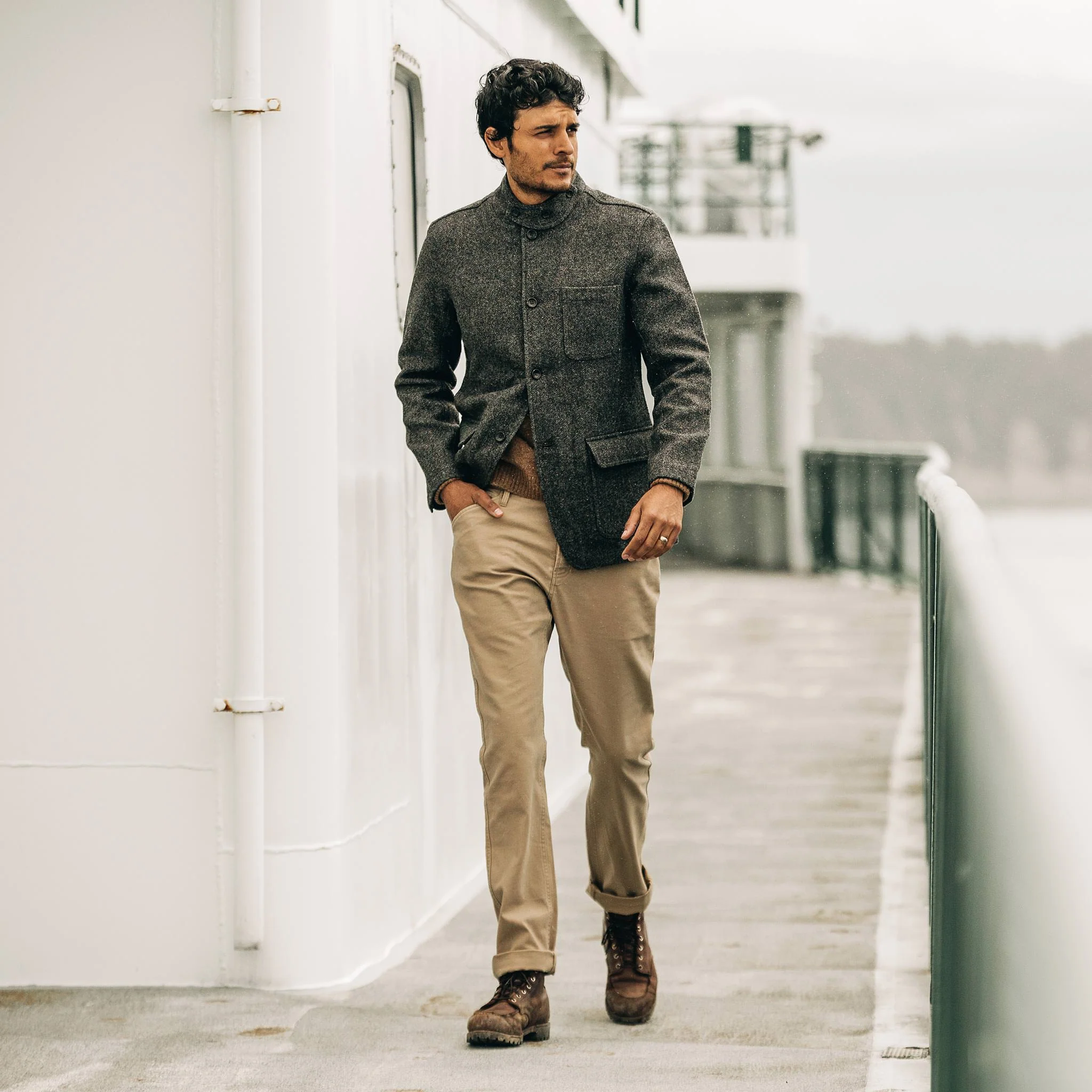 The Camp Pant in Khaki Reverse Sateen - Image 2