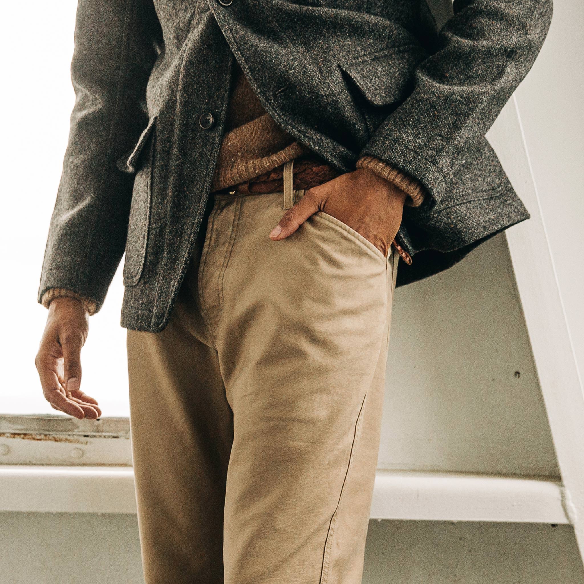 The Camp Pant in Khaki Reverse Sateen - Image 4