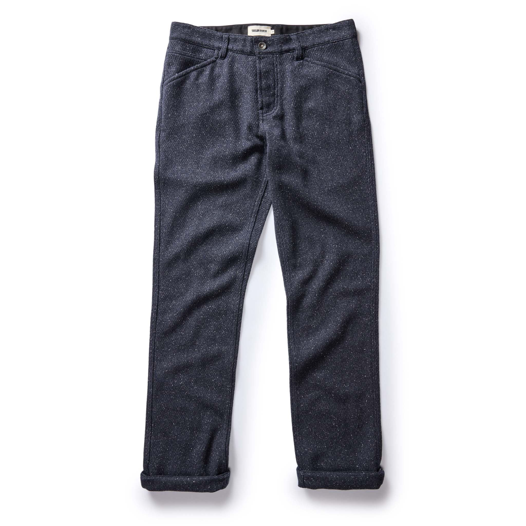 The Camp Pant in Navy Nep Wool - Image 5