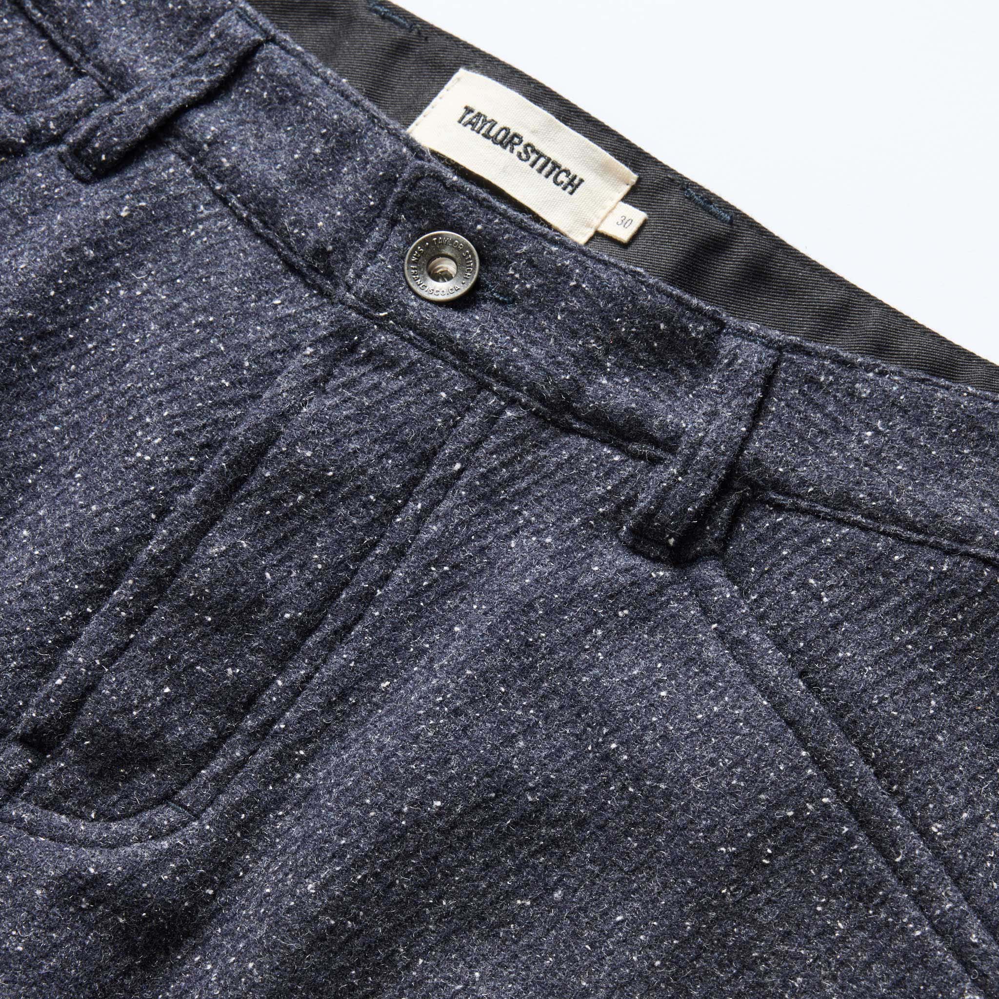 The Camp Pant in Navy Nep Wool - Image 8