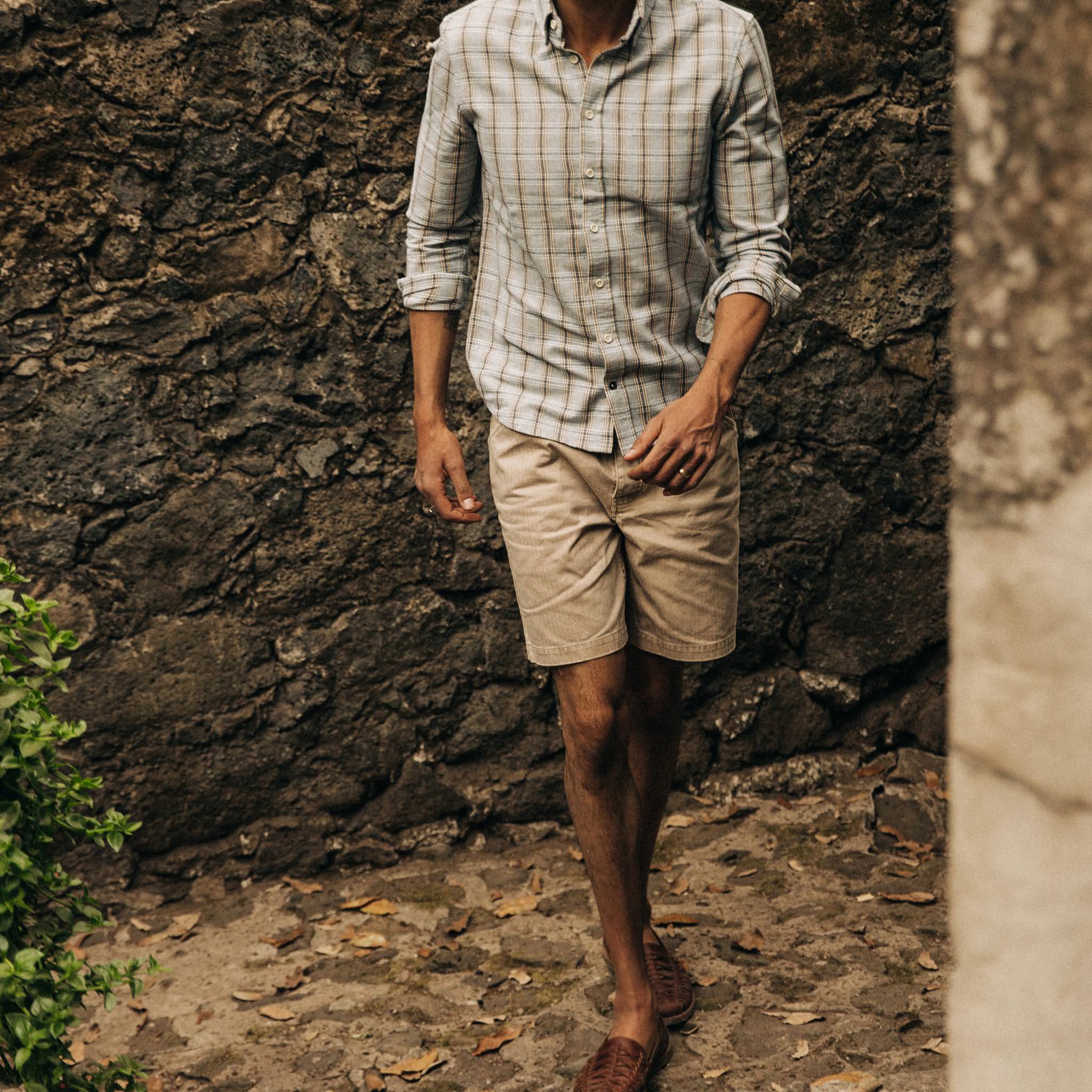 The Camp Short in Khaki Herringbone - Image 2