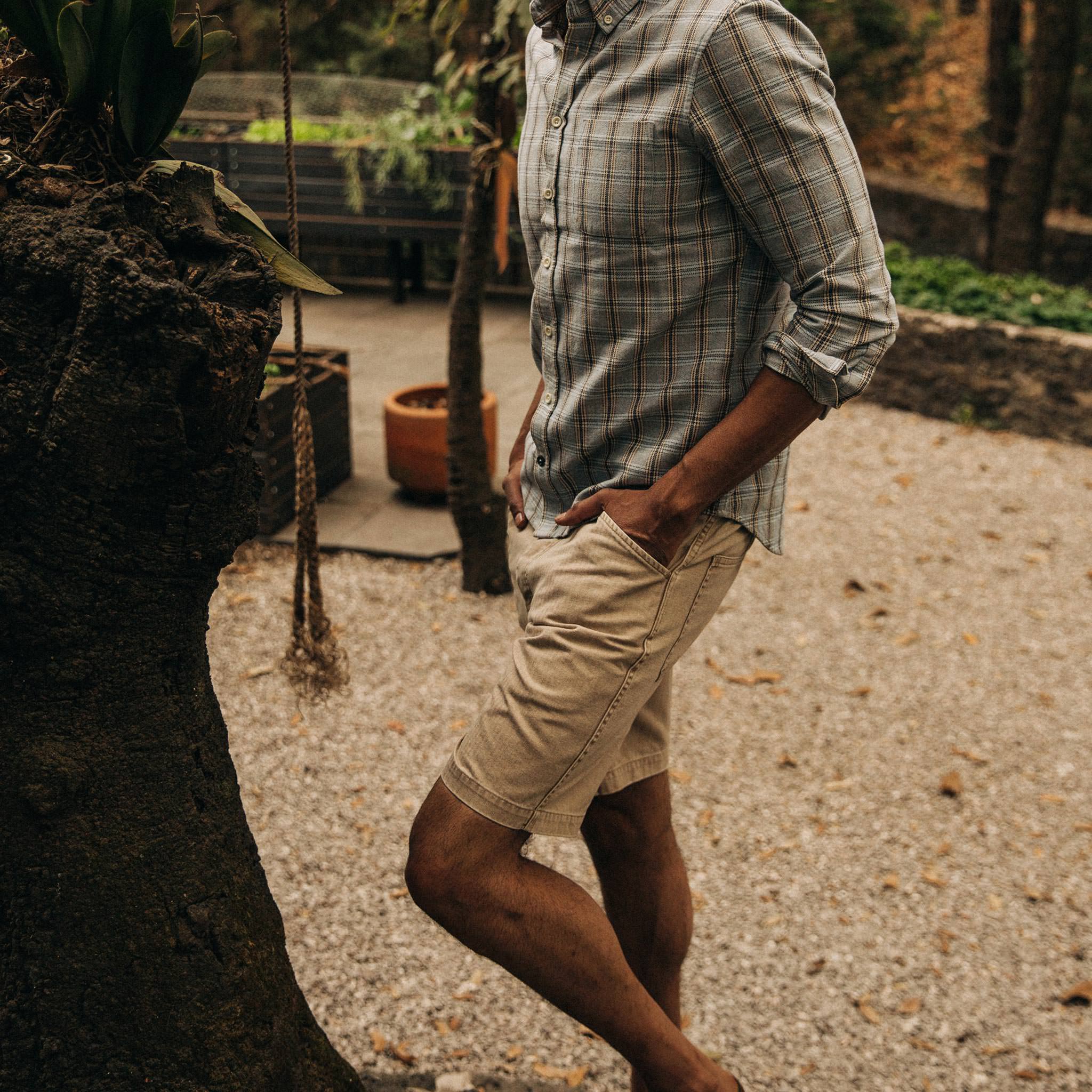 The Camp Short in Khaki Herringbone - Image 3