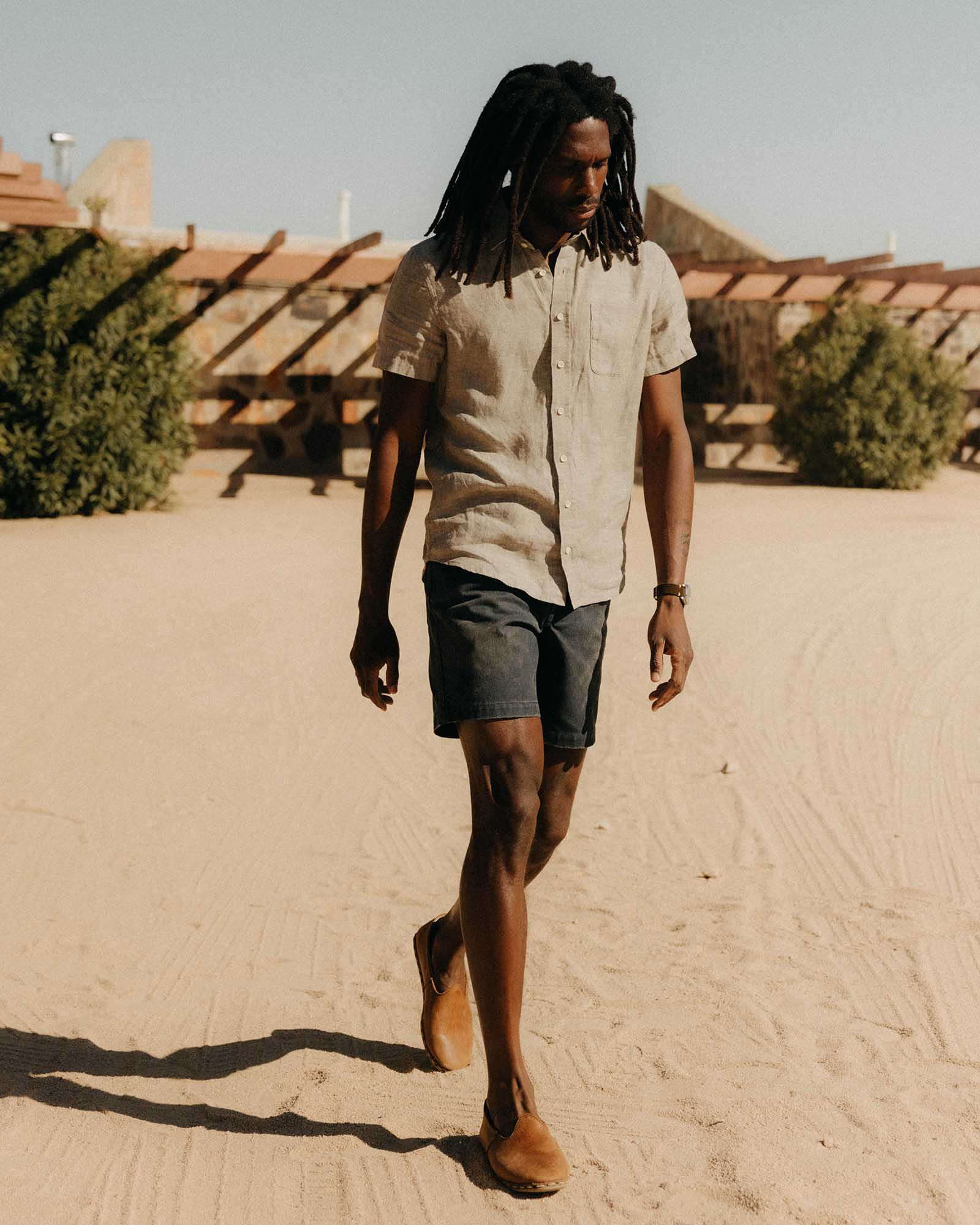 The Camp Short in Navy Chipped Canvas - Image 2