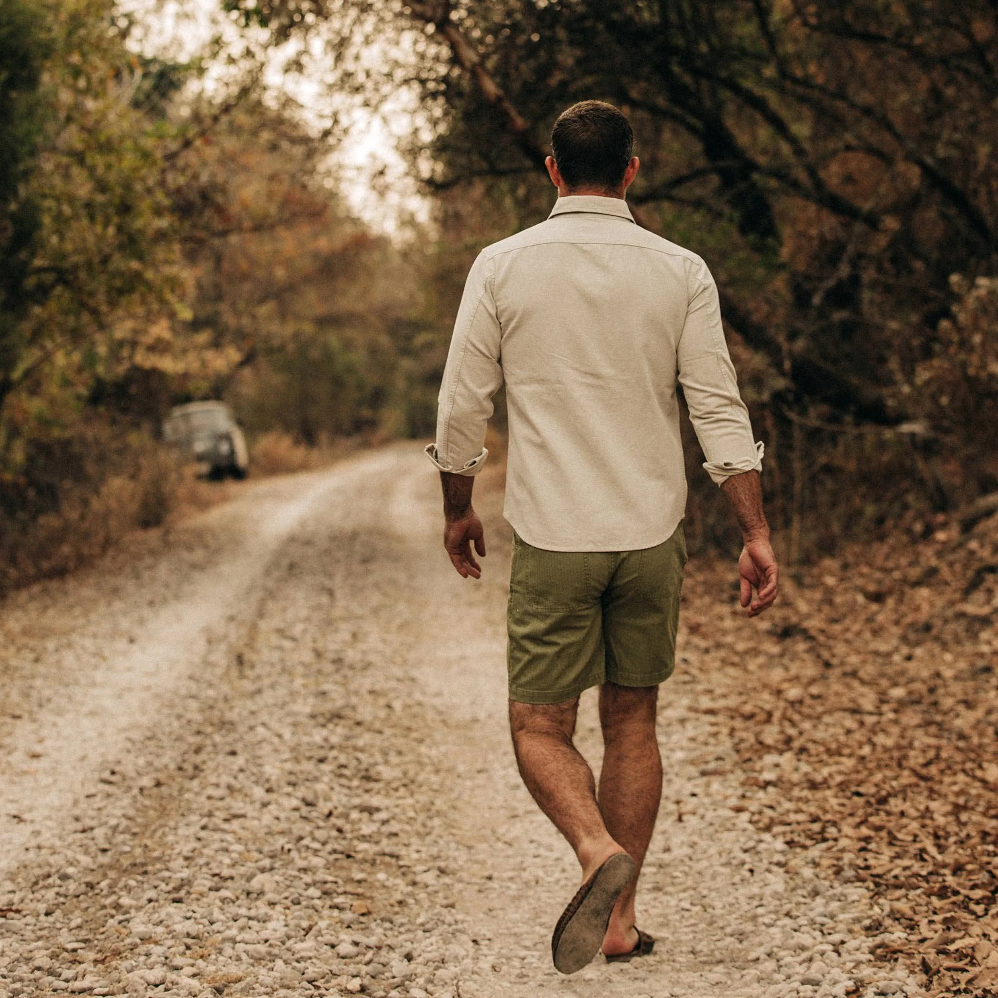 The Camp Short in Olive Herringbone - Image 5