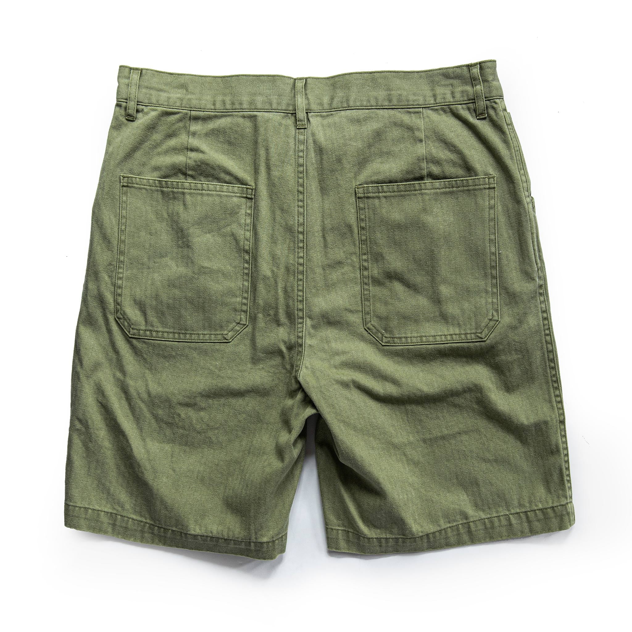 The Camp Short in Olive Herringbone - Image 9