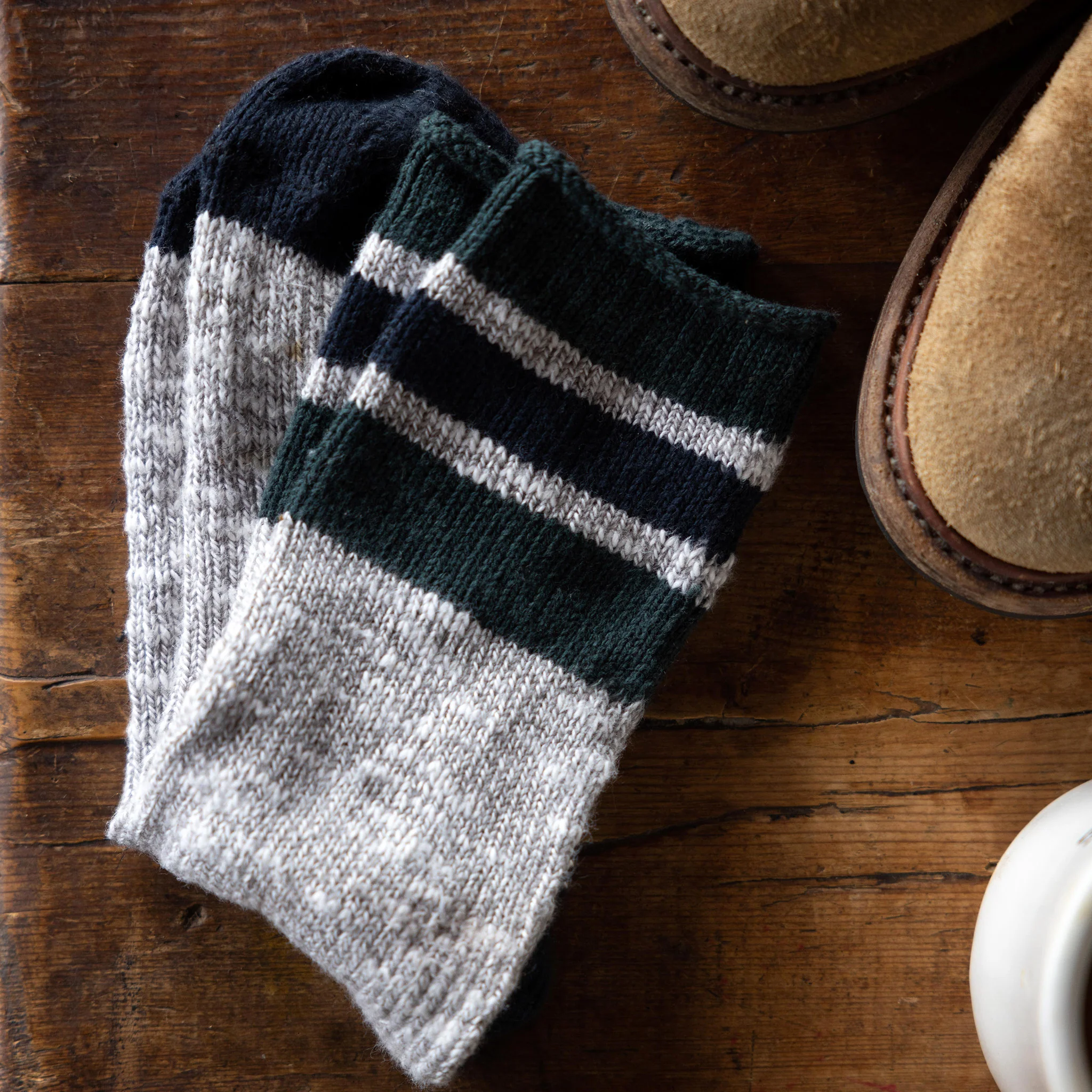 The Camp Sock in Heather Grey - Image 2