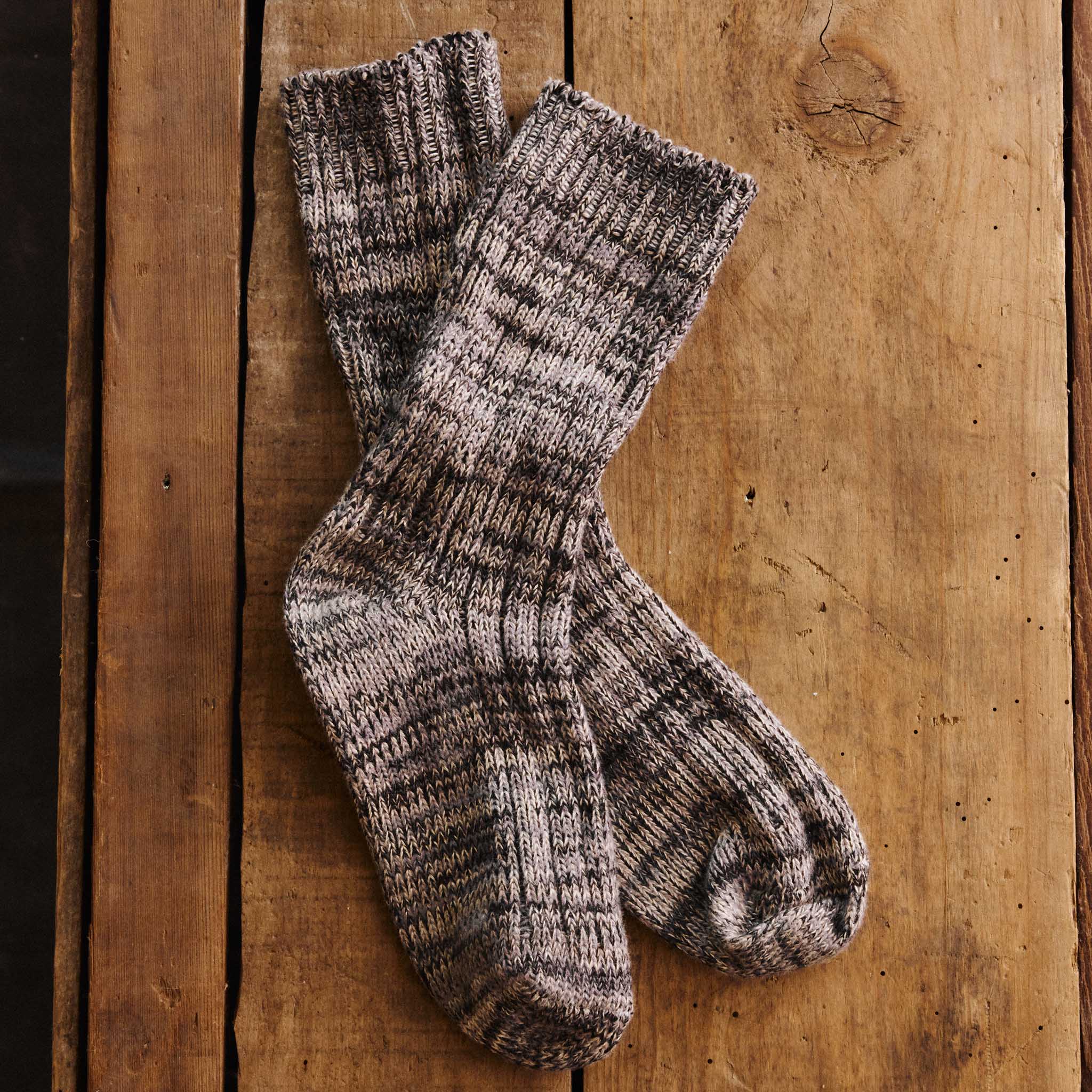 The Camp Sock in Marled Charcoal - Image 2