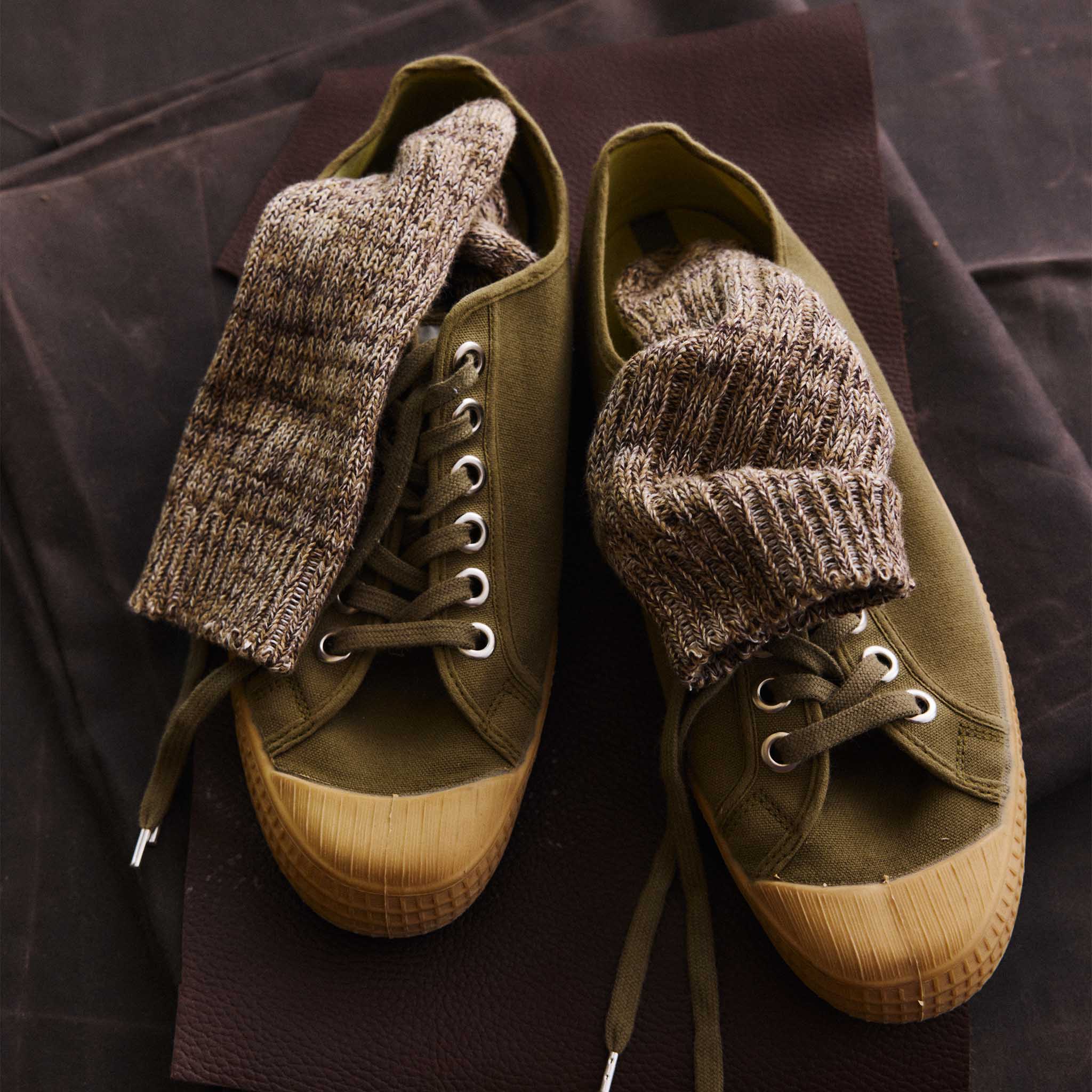 The Camp Sock in Marled Coffee - Image 2