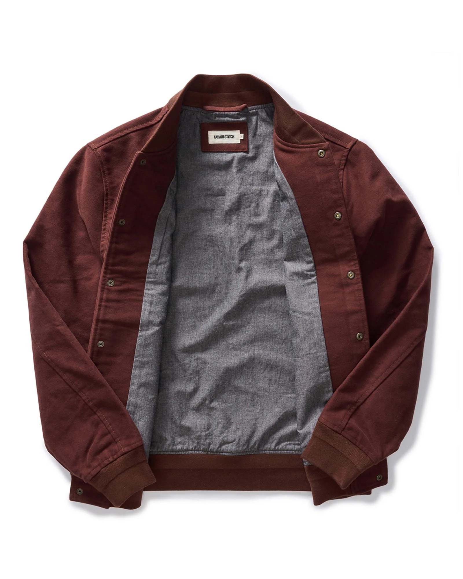 The Campus Jacket in Burgundy Moleskin - Image 5