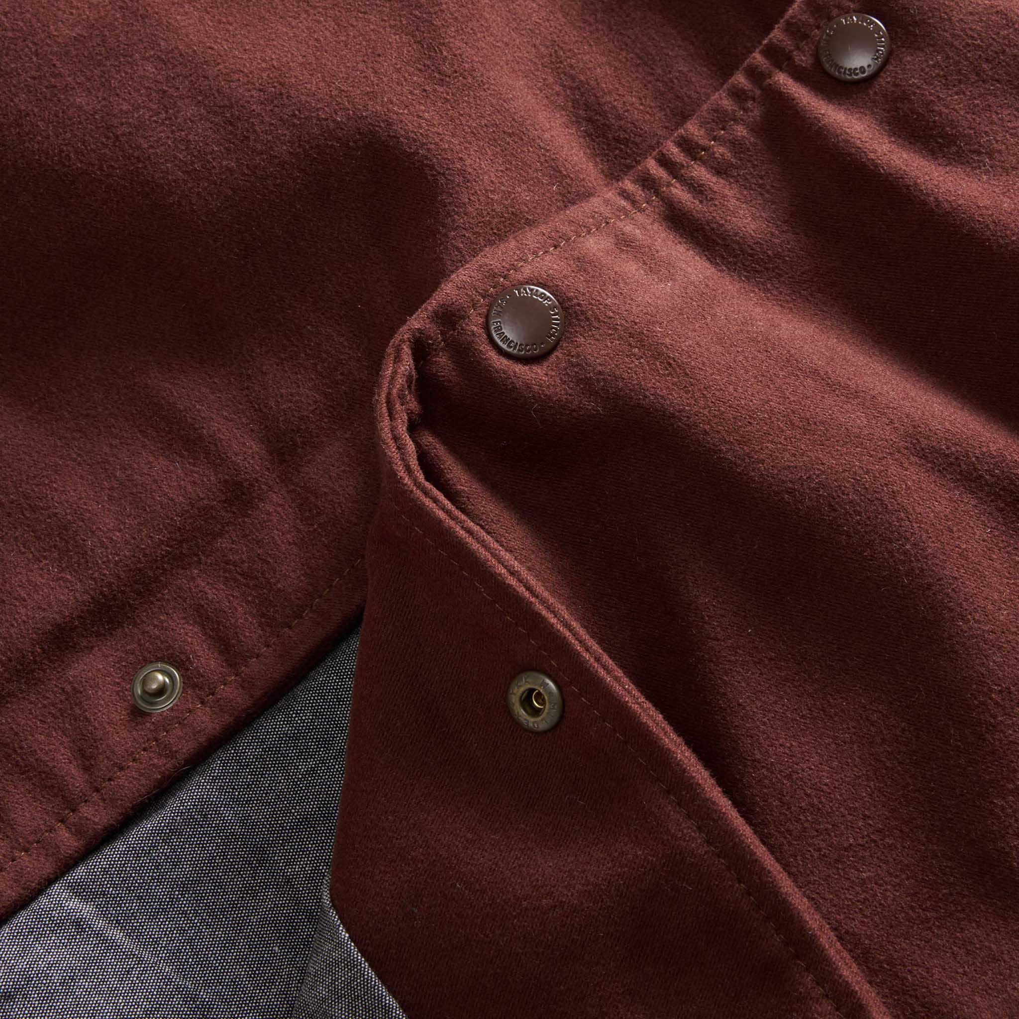 The Campus Jacket in Burgundy Moleskin - Image 8