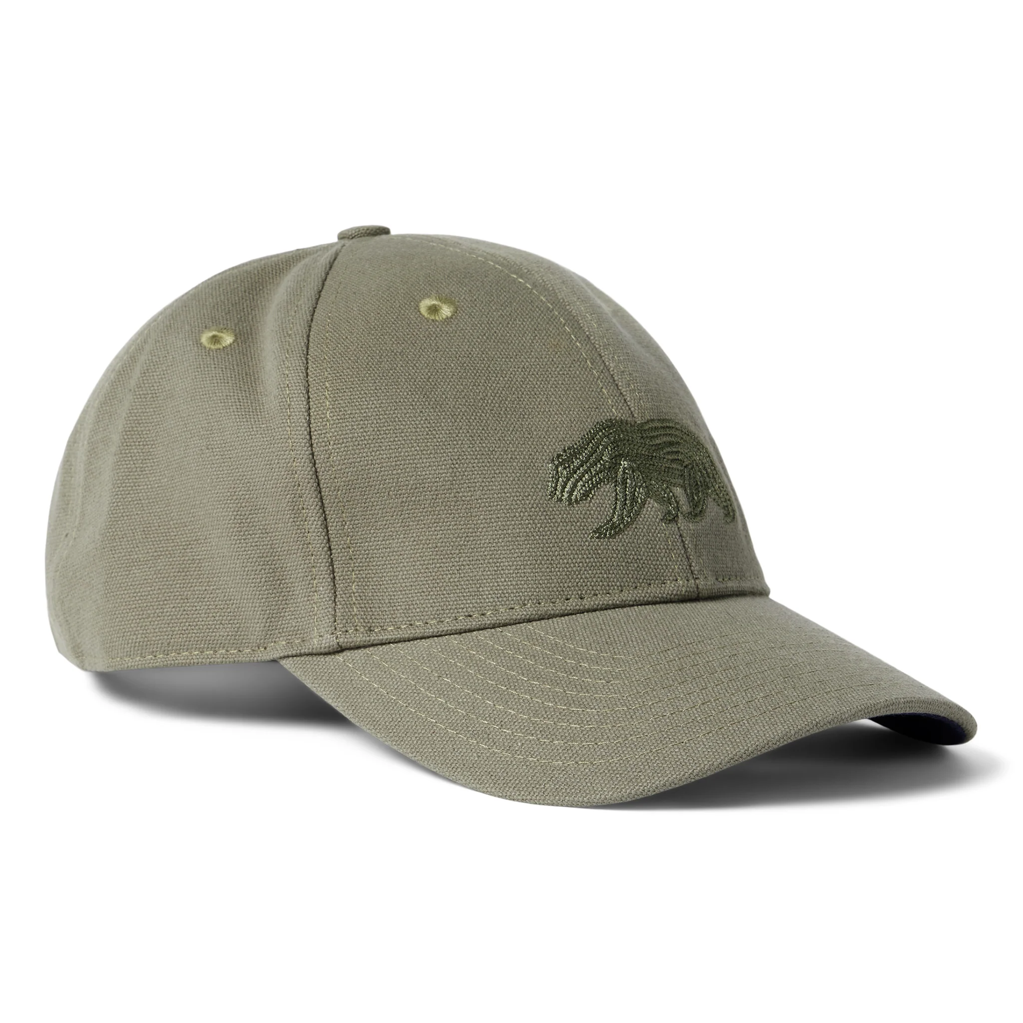 The Canvas Cap in Olive Embroidered Bear - Image 4