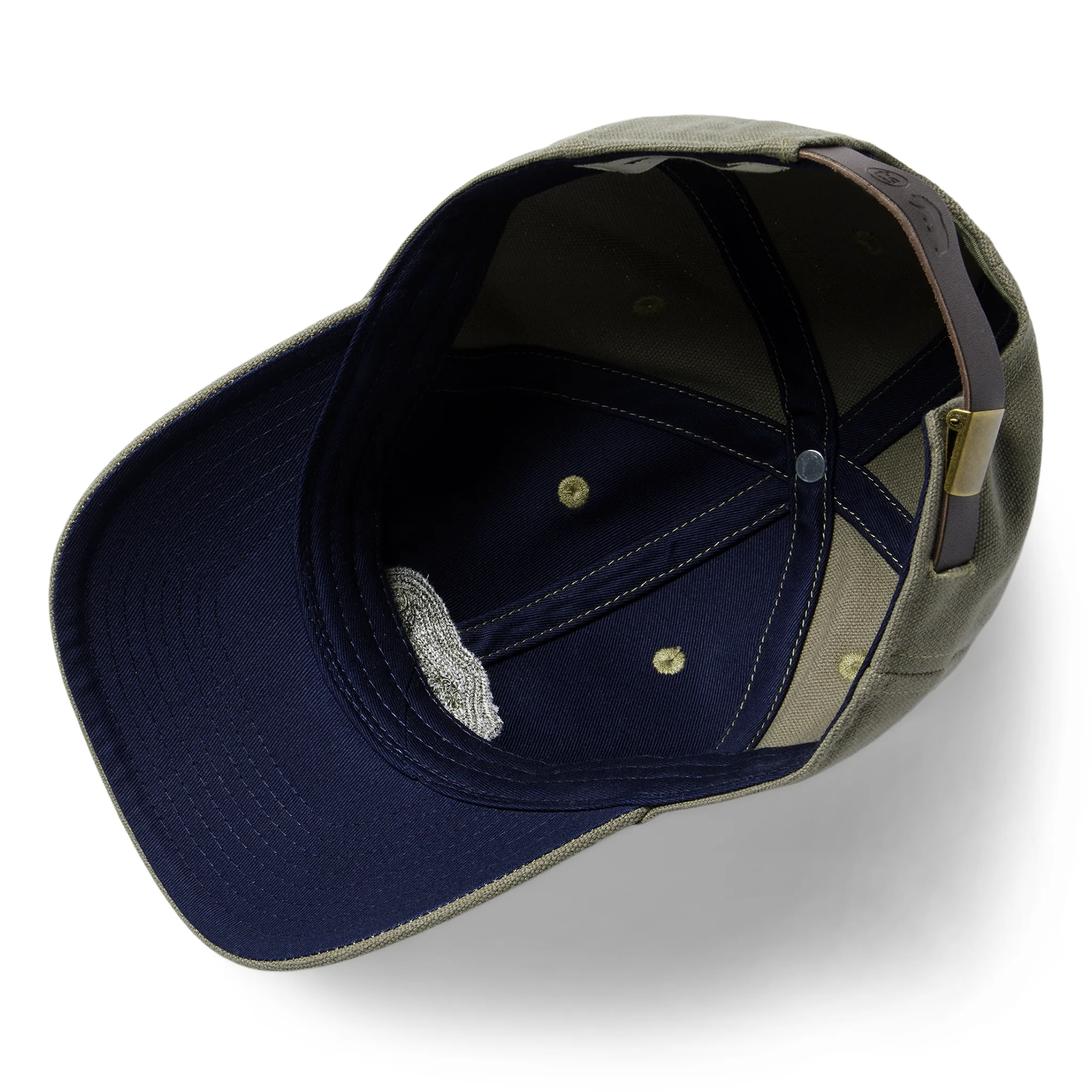 The Canvas Cap in Olive Embroidered Bear - Image 7