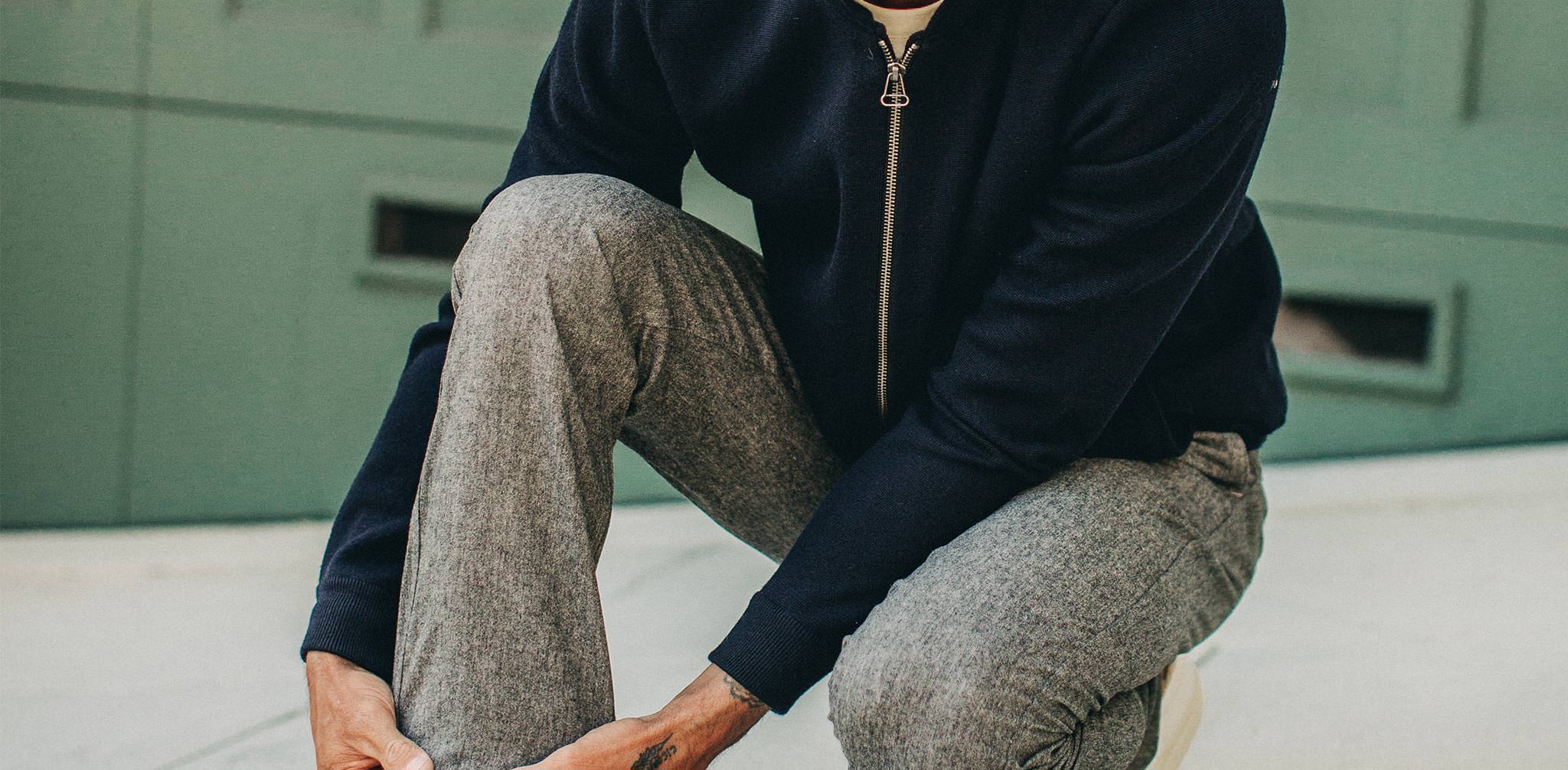 The Carmel Pant in Charcoal Birdseye Wool - Image 10