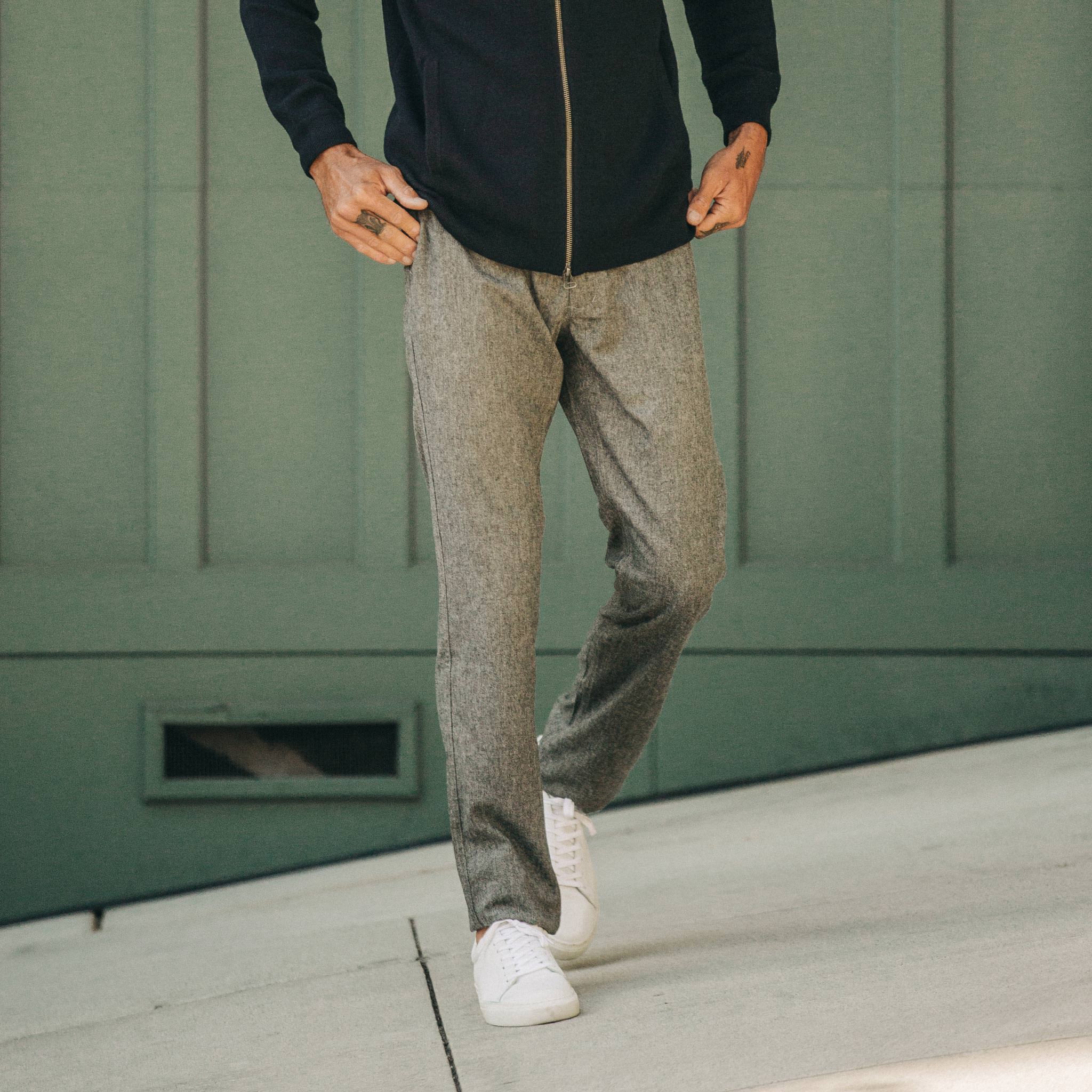 The Carmel Pant in Charcoal Birdseye Wool - Image 2
