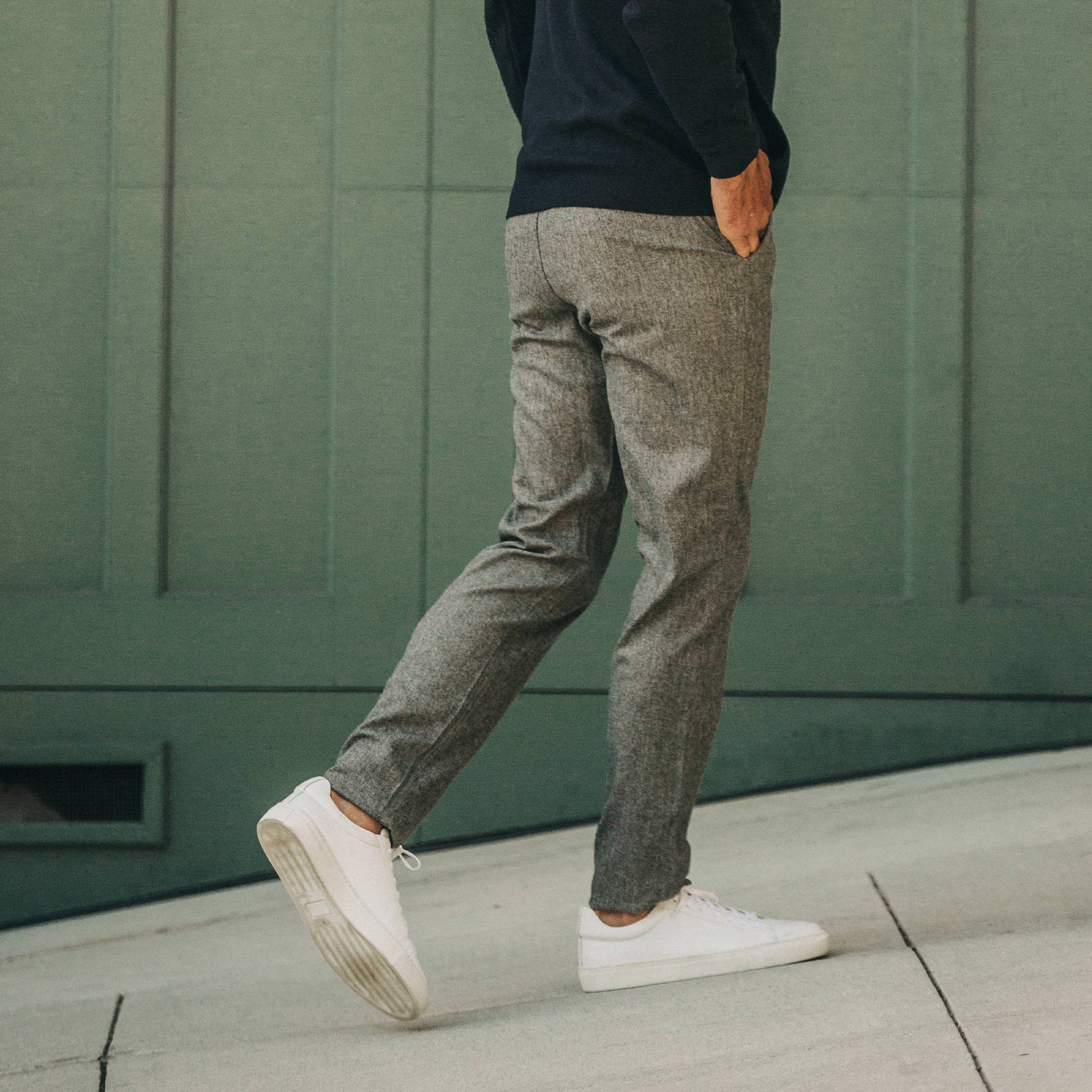 The Carmel Pant in Charcoal Birdseye Wool - Image 3