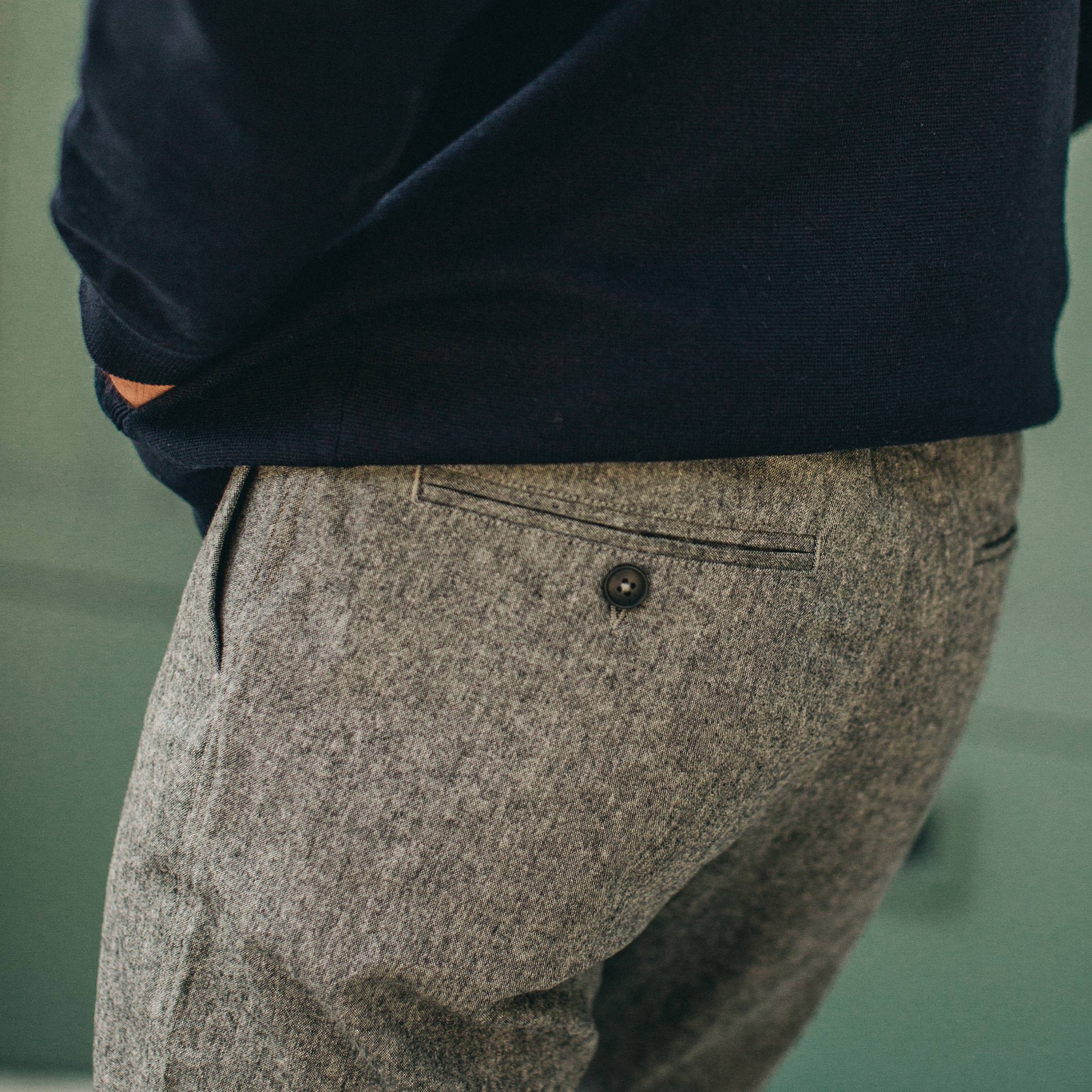 The Carmel Pant in Charcoal Birdseye Wool - Image 4
