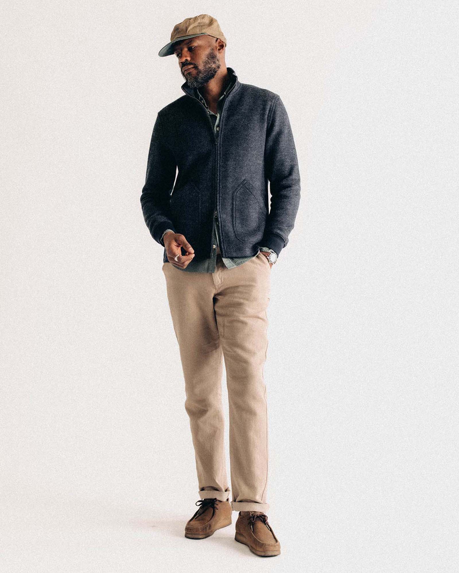 The Carmel Pant in Heather Khaki Cotton Linen - Image 2