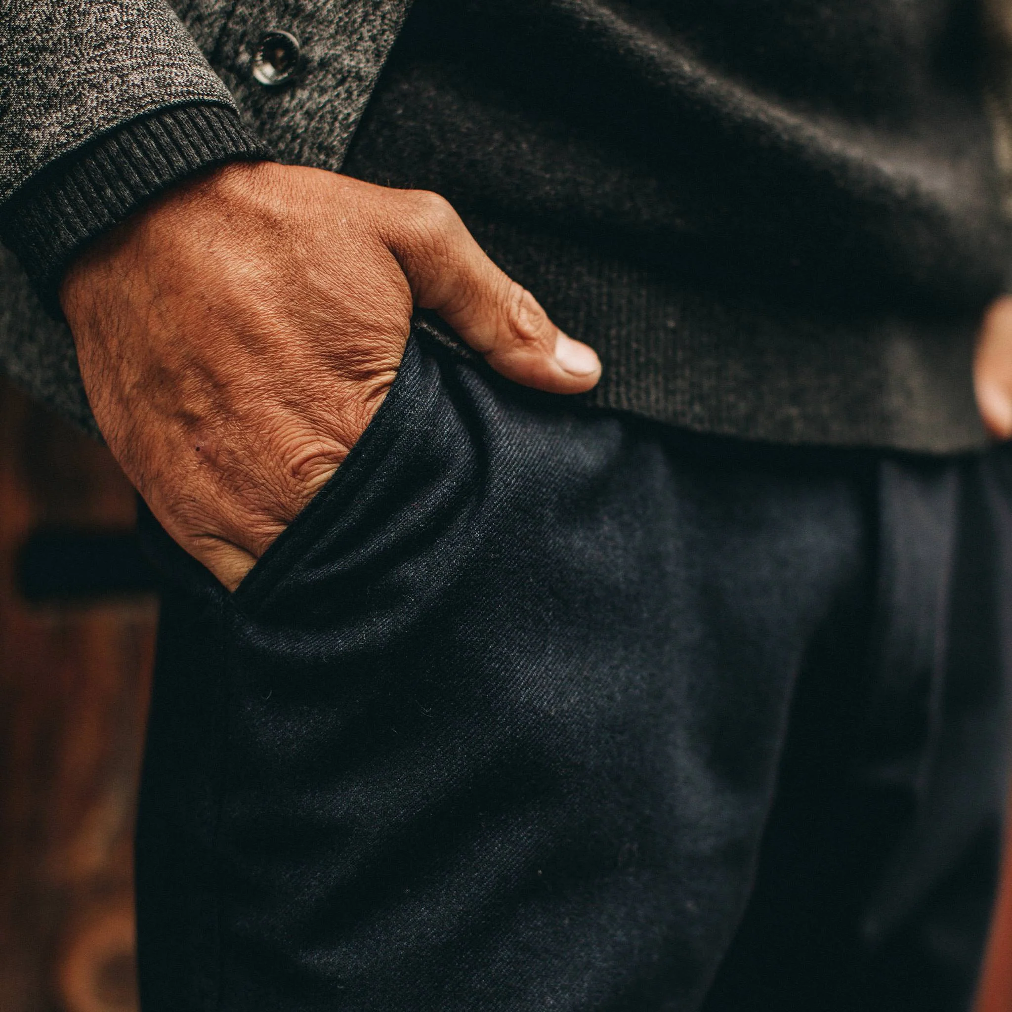 The Carmel Pant in Navy Wool - Image 3