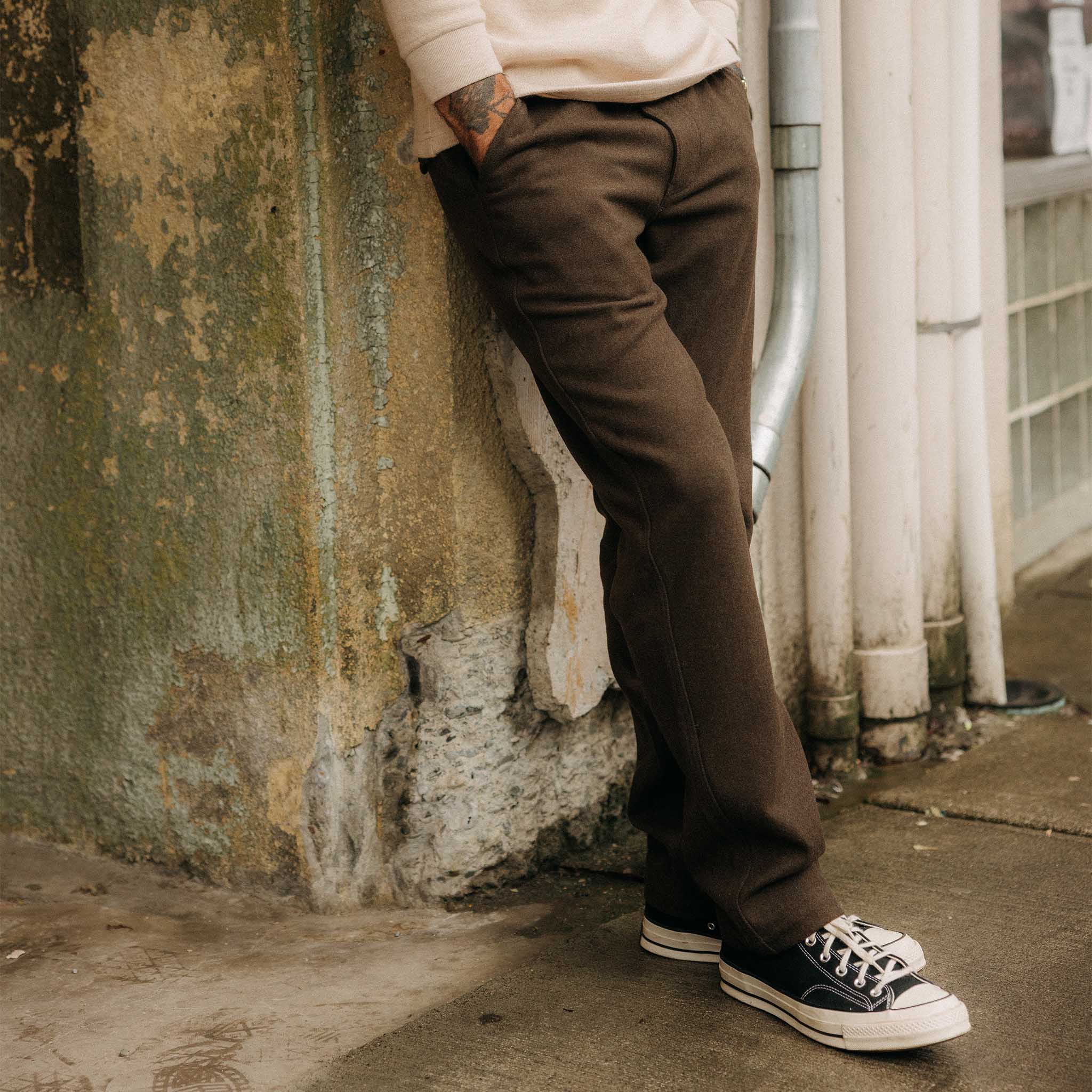 The Carnegie Pant in Army Herringbone Wool - Image 2
