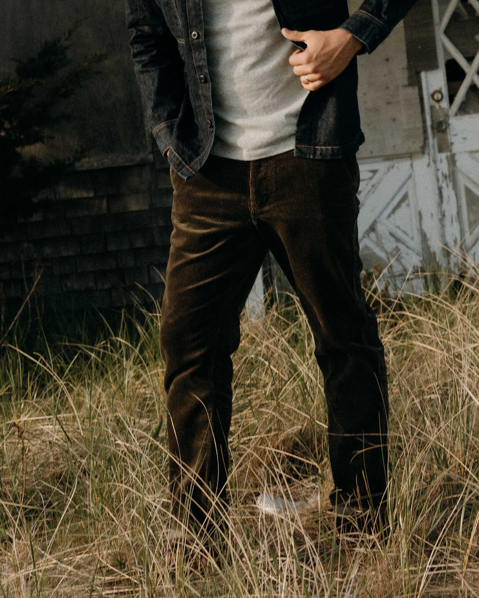 The Carnegie Pant in Fatigue Olive Corduroy - Image 3