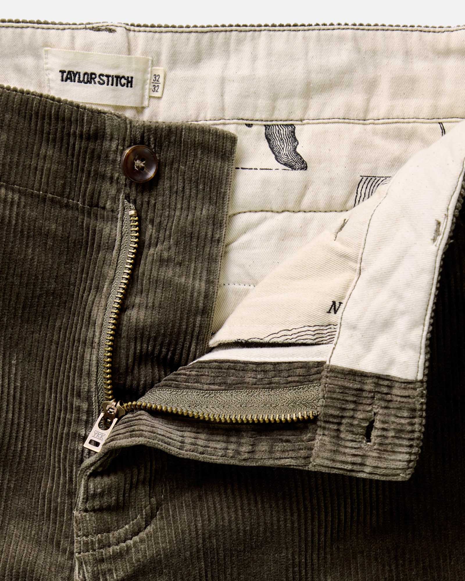The Carnegie Pant in Fatigue Olive Corduroy - Image 4