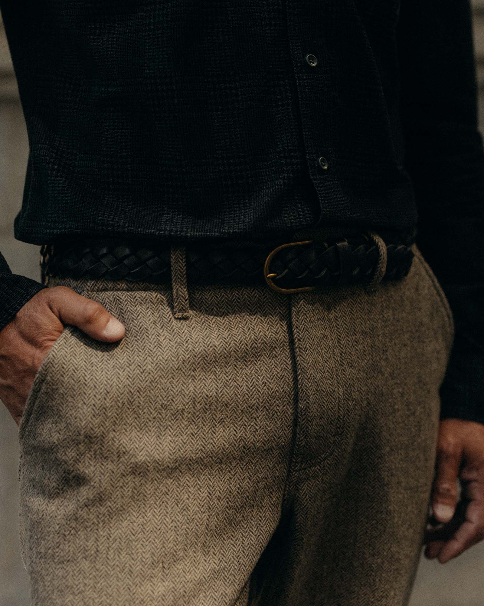 The Carnegie Pant in Gravel Herringbone Wool - Image 3